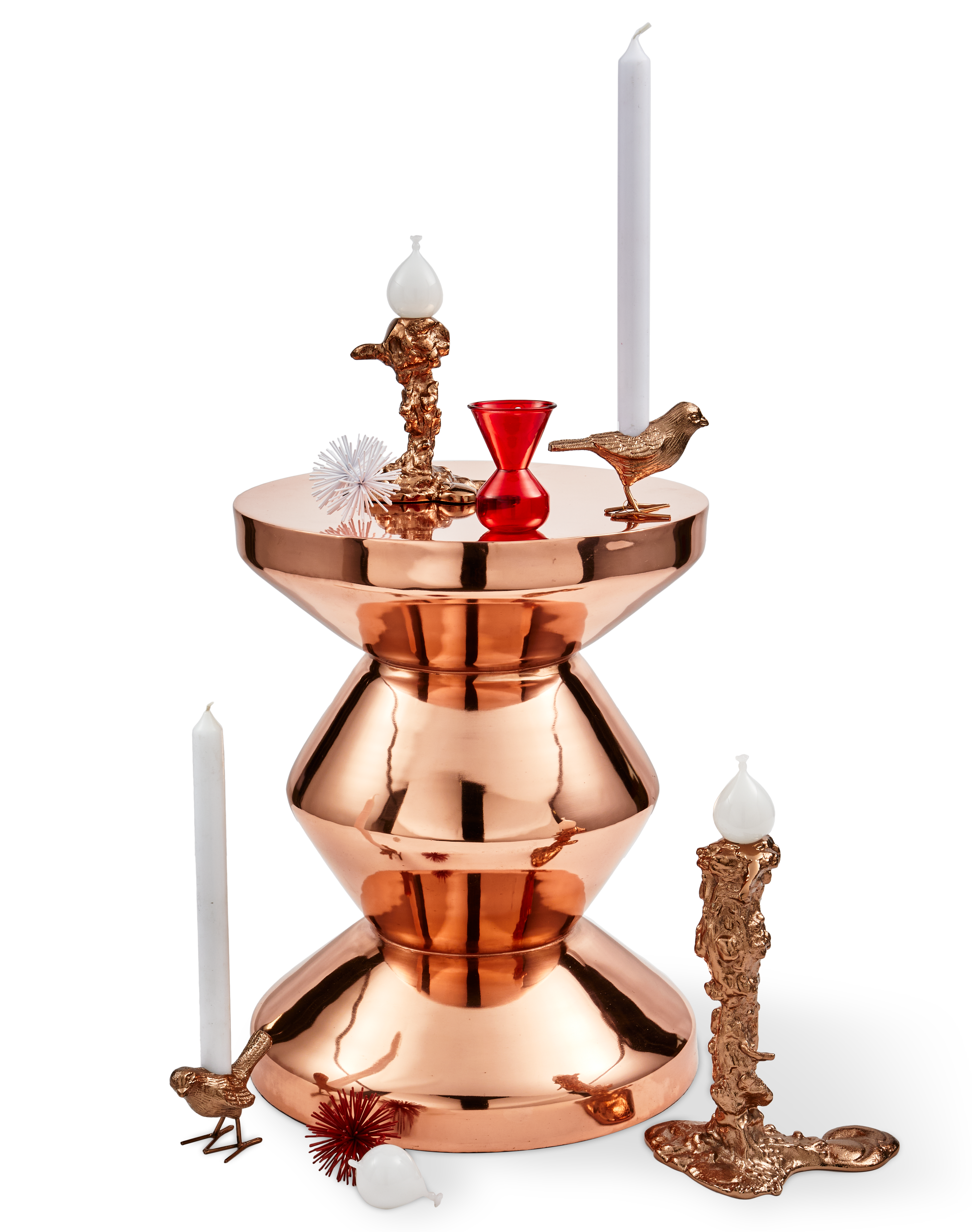 Hocker ZIG ZAG METALL kupferfarben