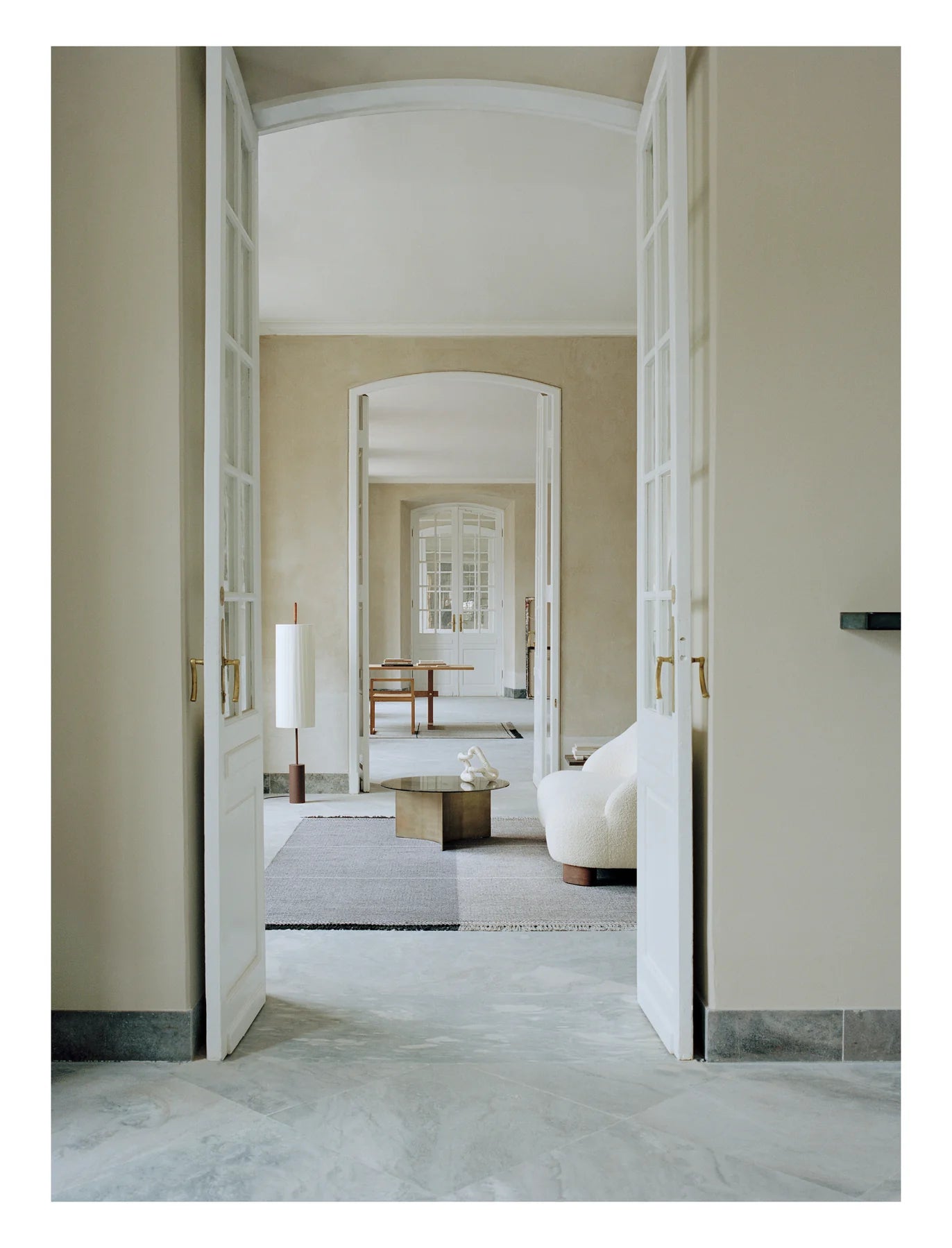 MINDFUL SOUL dark gray rug with beige