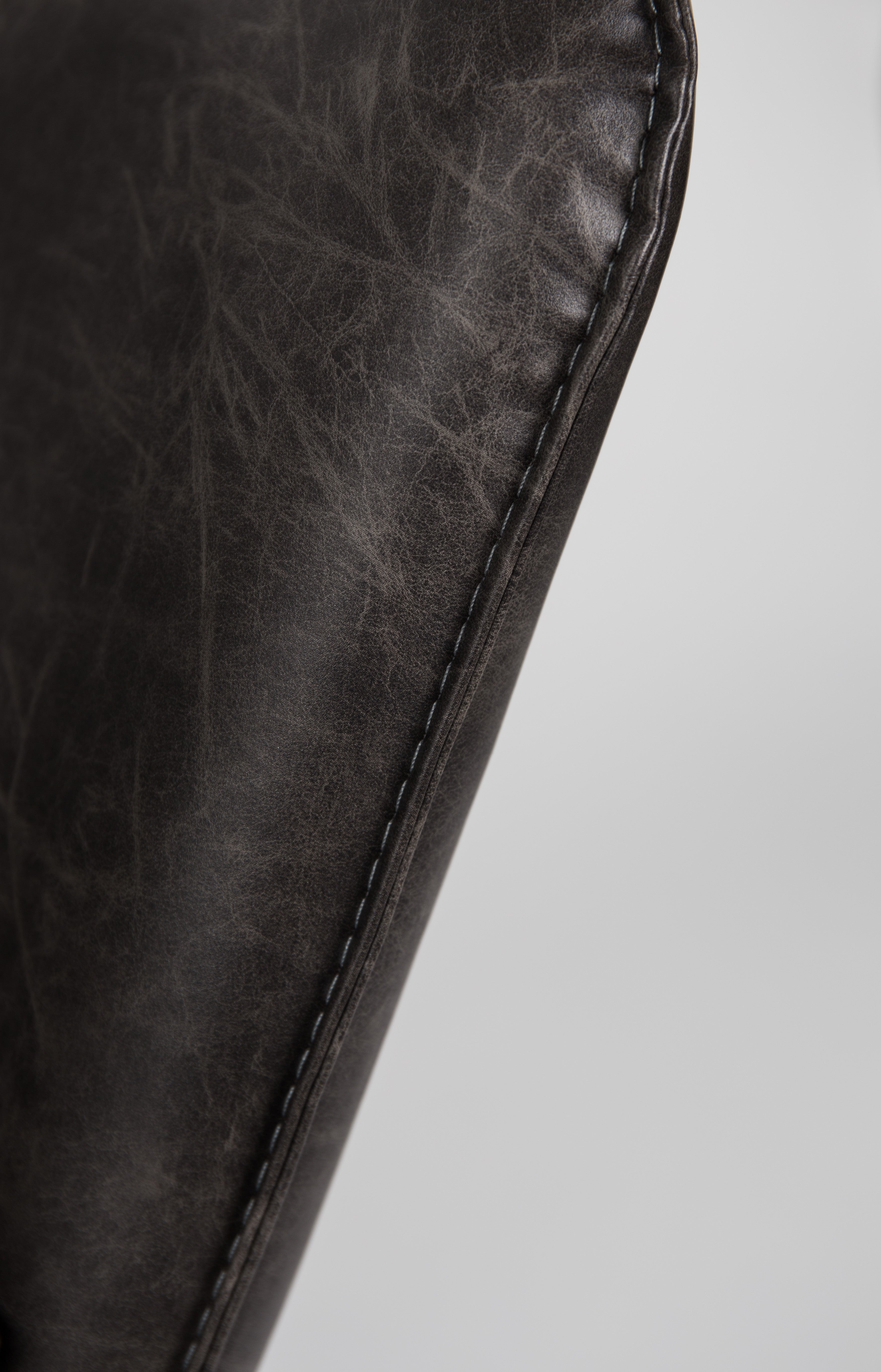 Fauteuil BON donkergrijs ecologisch leer