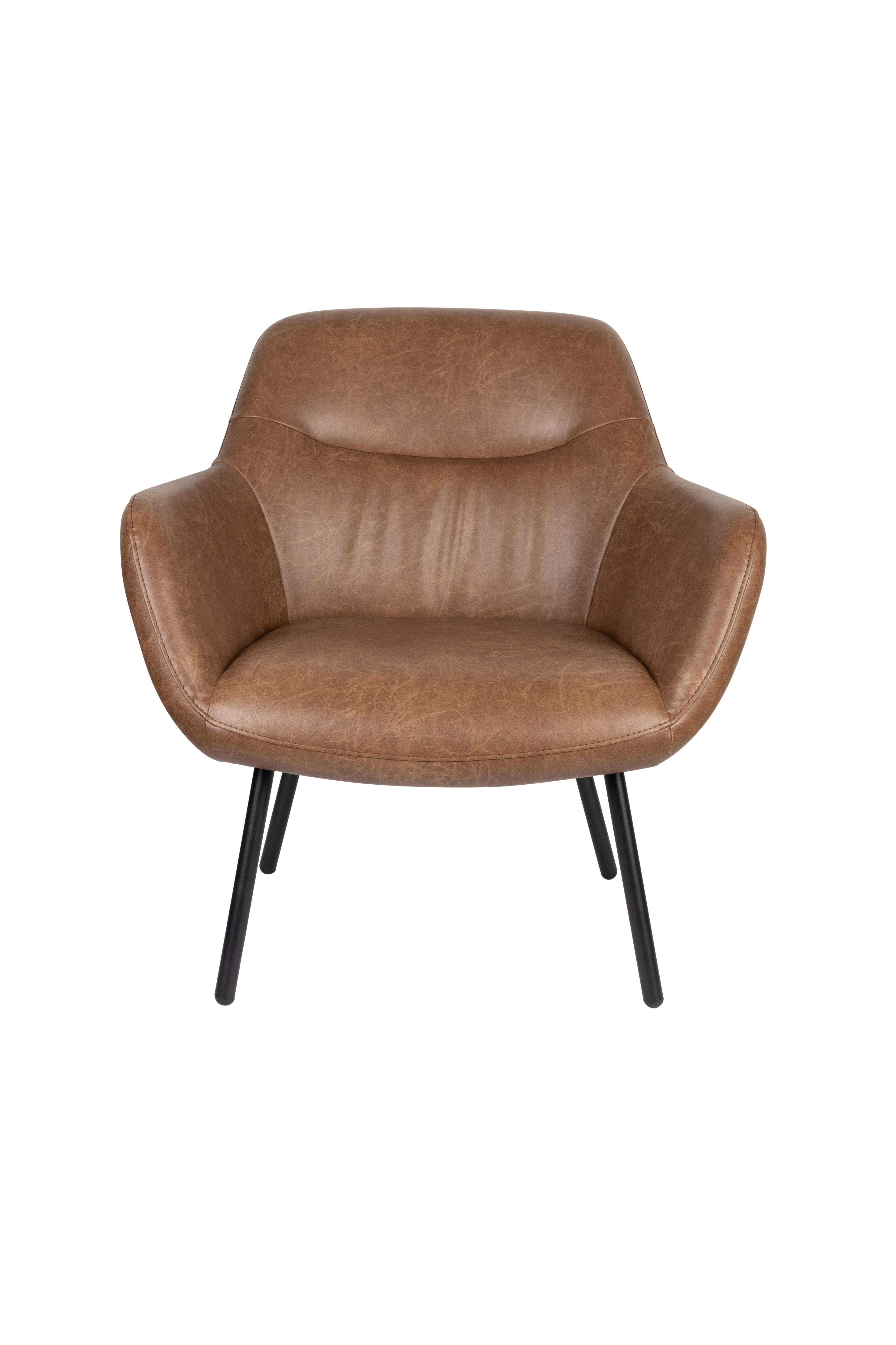 Fauteuil DUDE bruin ecologisch leer