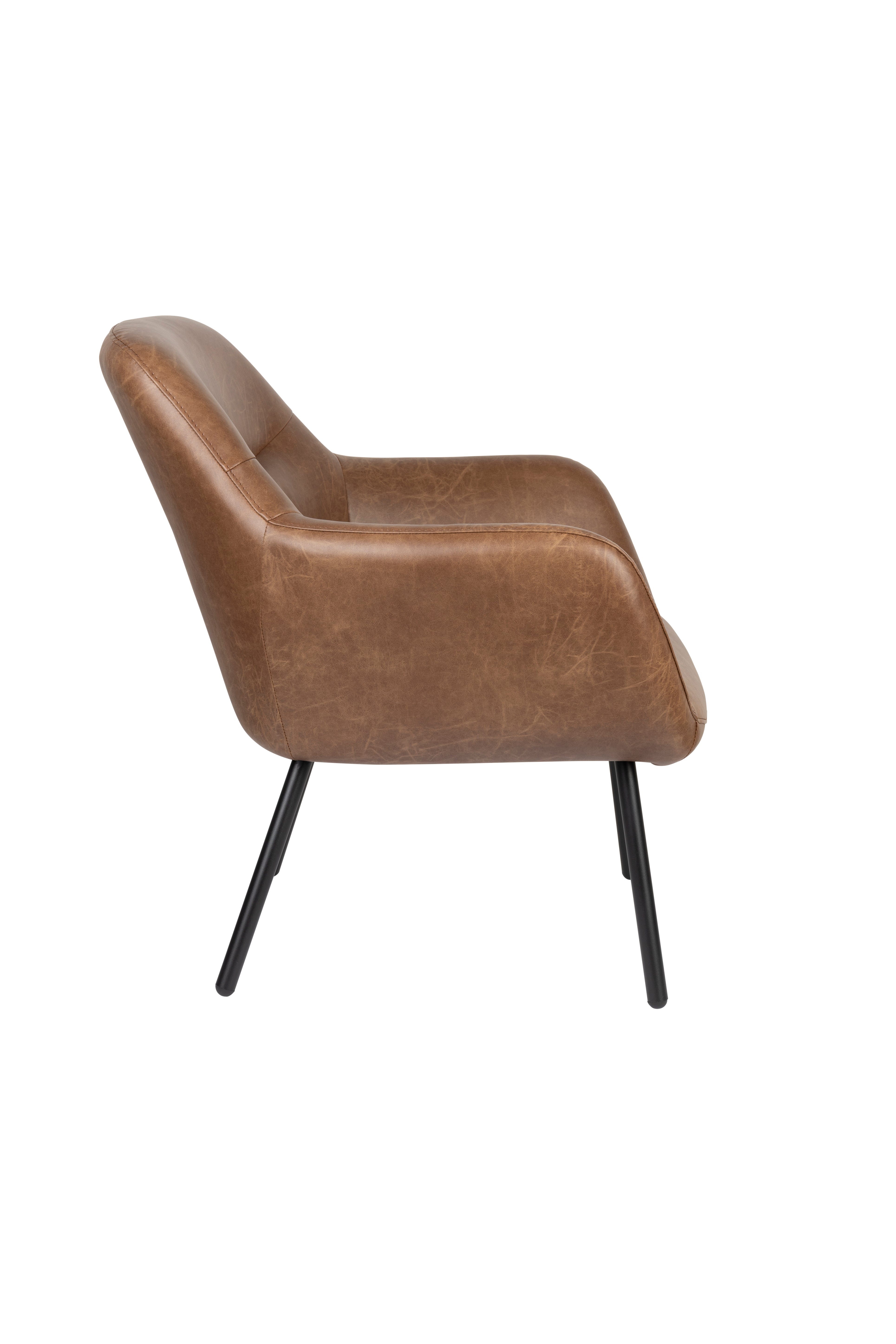 Fauteuil DUDE bruin ecologisch leer