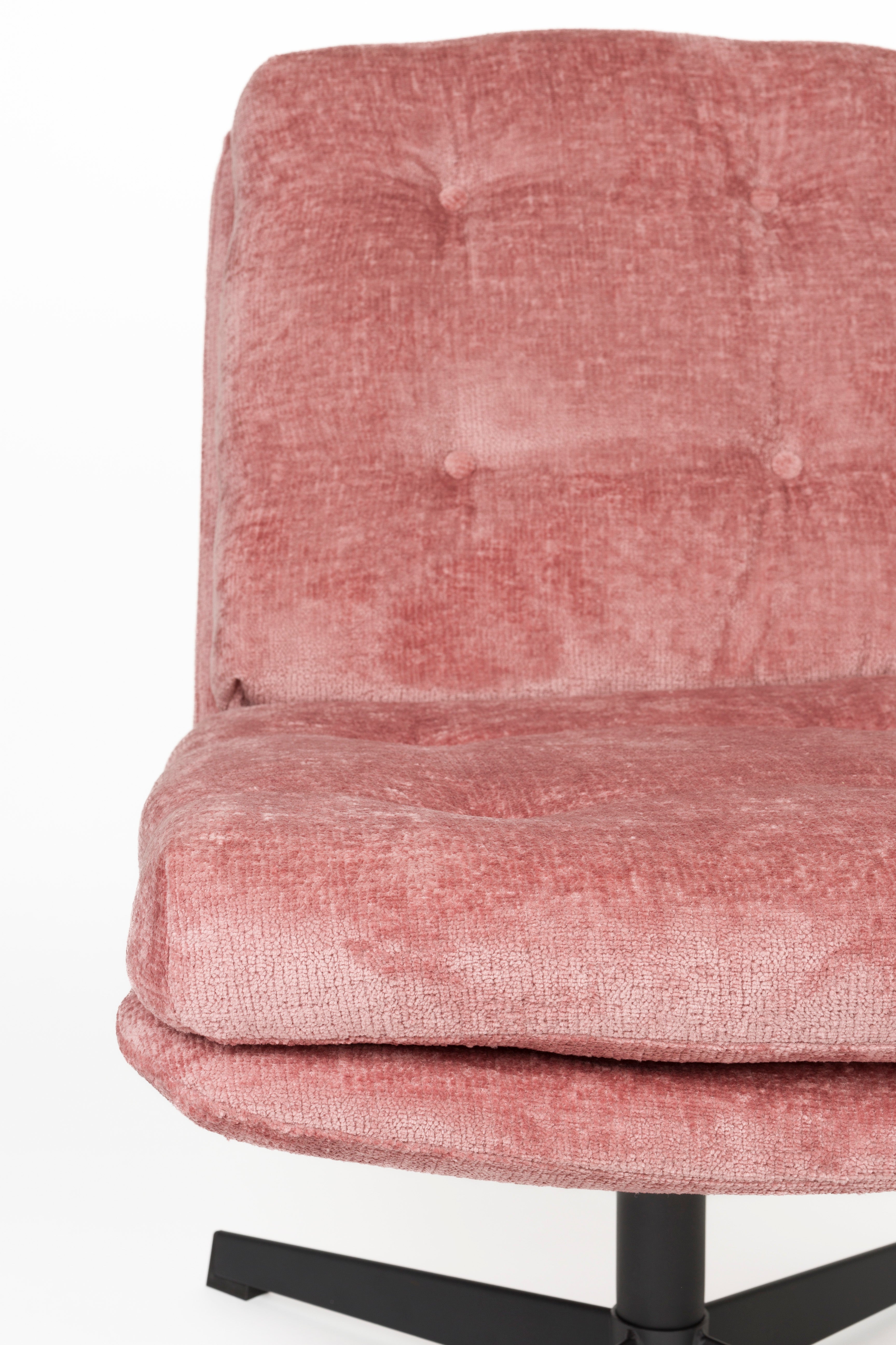 Roze KAI fauteuil met zwarte basis