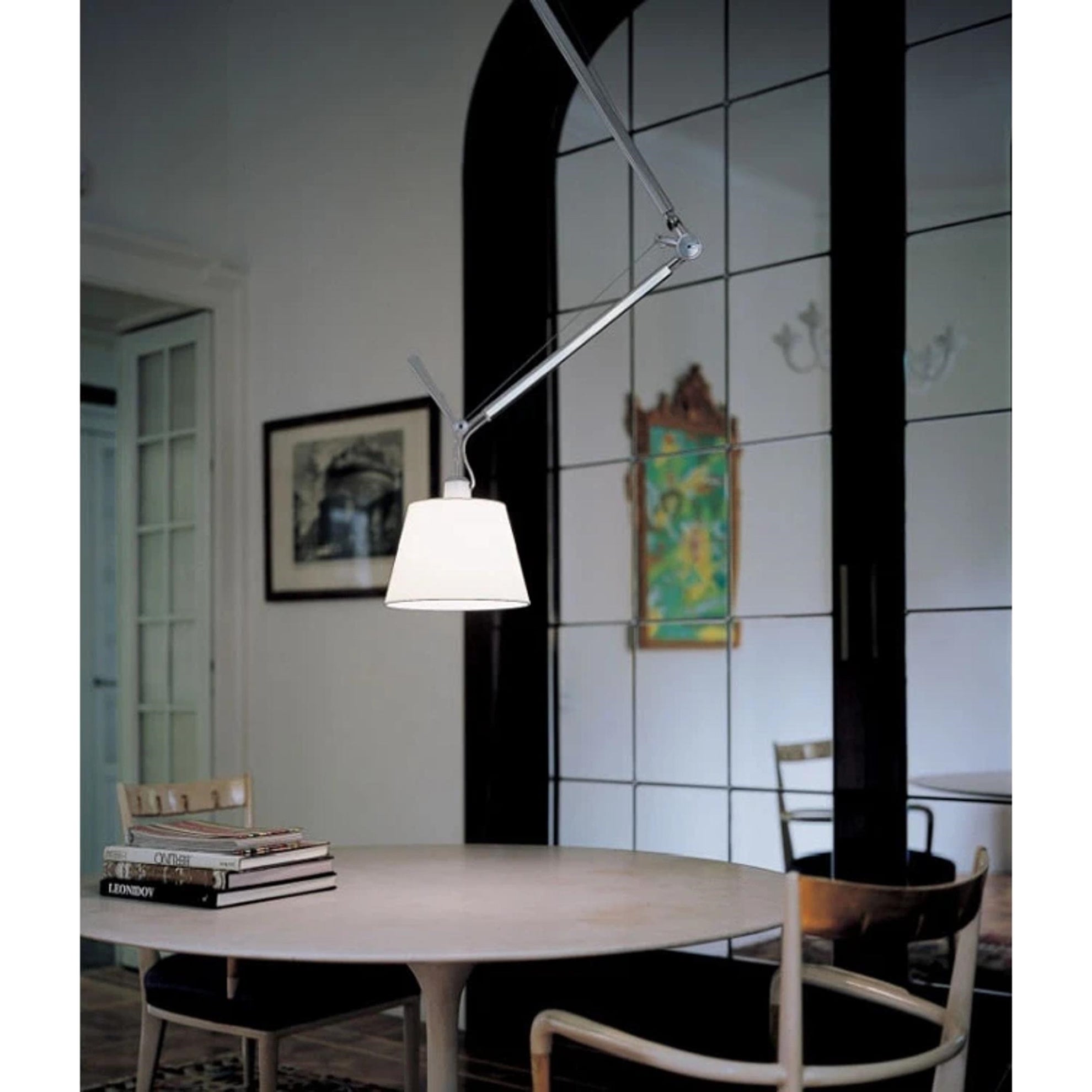 Hanglamp TOLOMEO grijs satijn