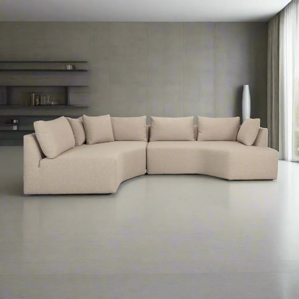 Modulares Sofa PROSPER - linksseitiger Chaiselongue Cappuccino