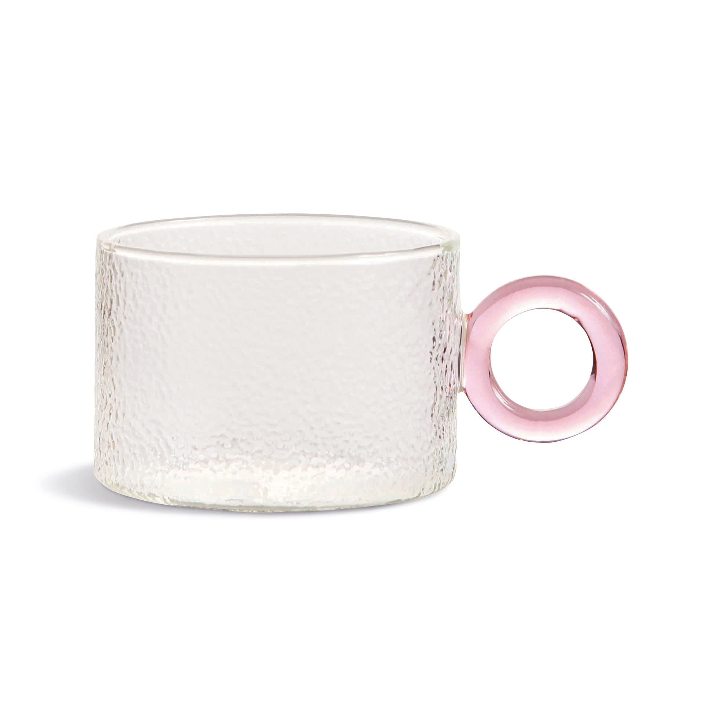 Set von Tassen CHIQUITO aus Glas mit bunten Griffen