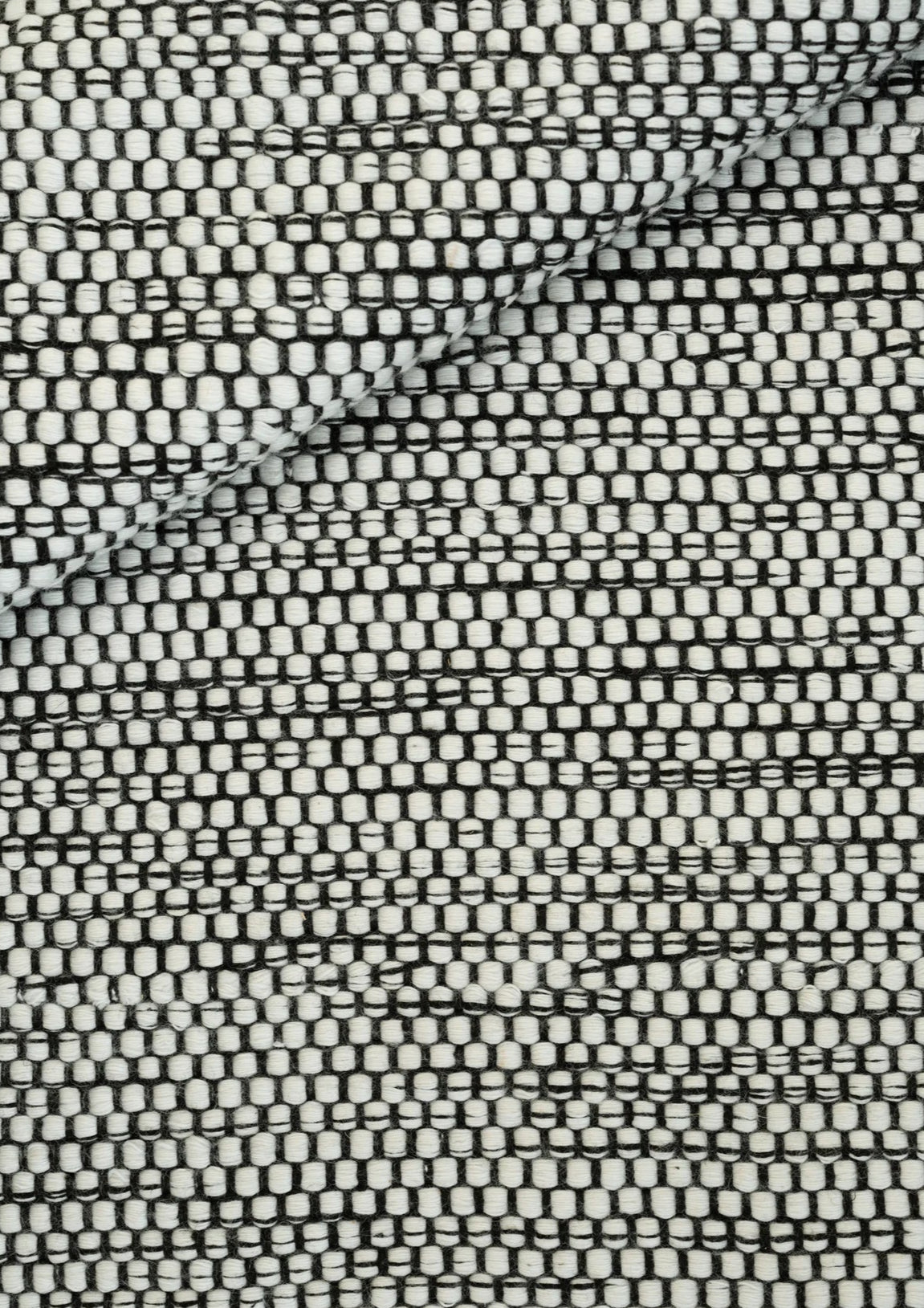 ADONIC MIST Round Rug - MIXED Black and White