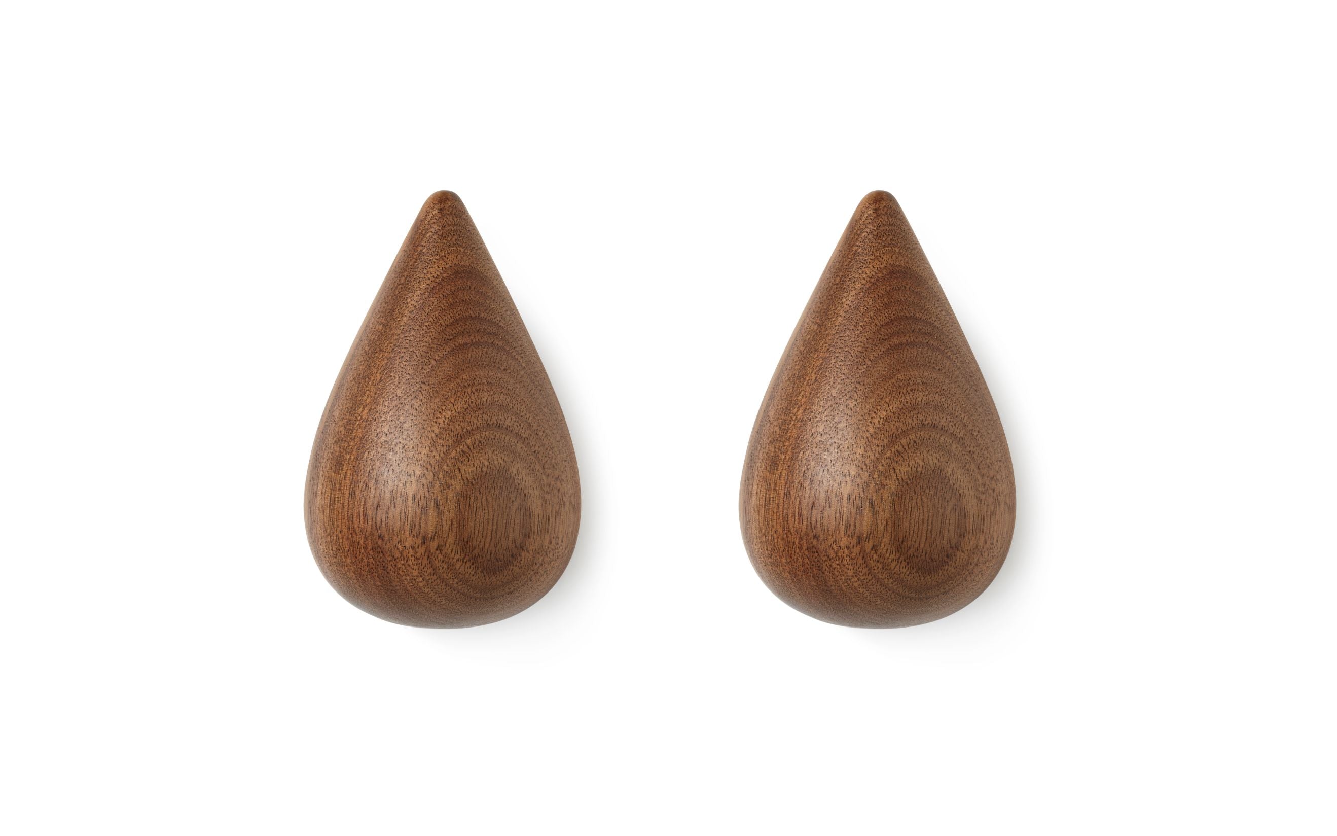 DROPIT walnut wood hanger set