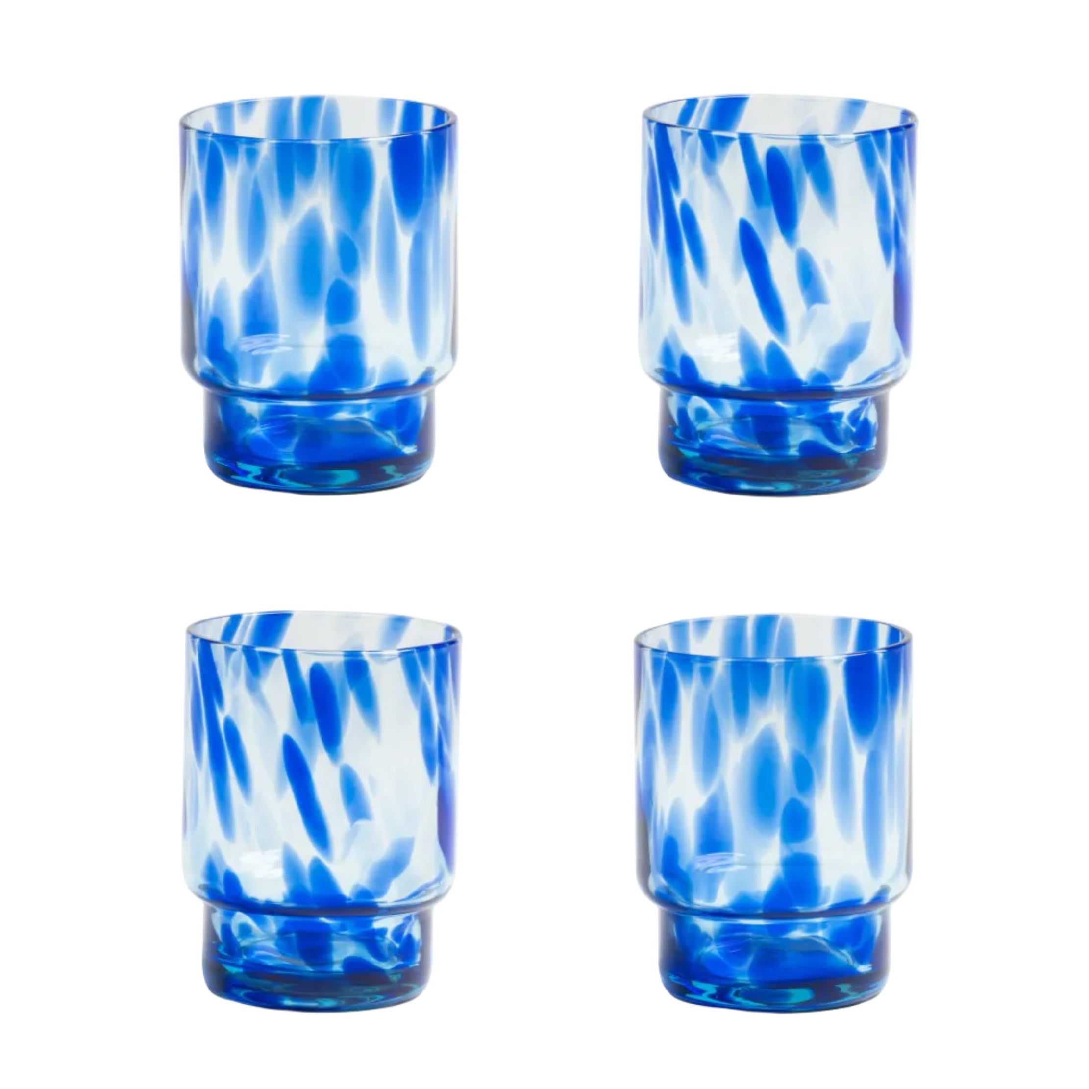 TORTOISE glass set blue glass
