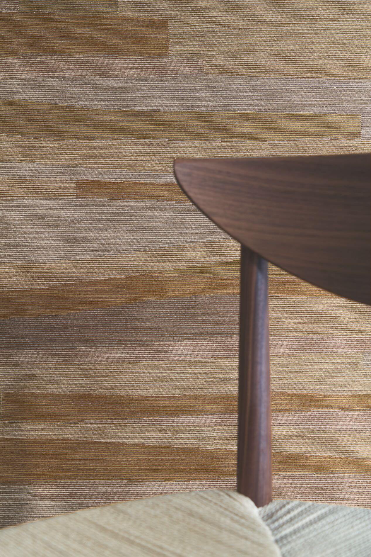 Strukturierte Textiltapete mit Streifen und Jacquardgewebe HALANA - ECRU ecru