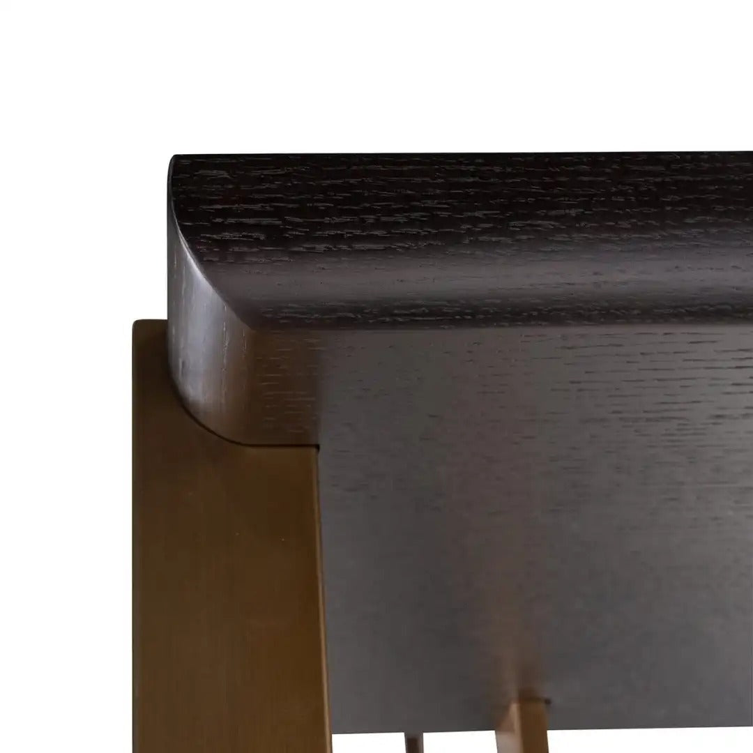 Regal RIGLEY schwarz mit messingfarbener Veredelung