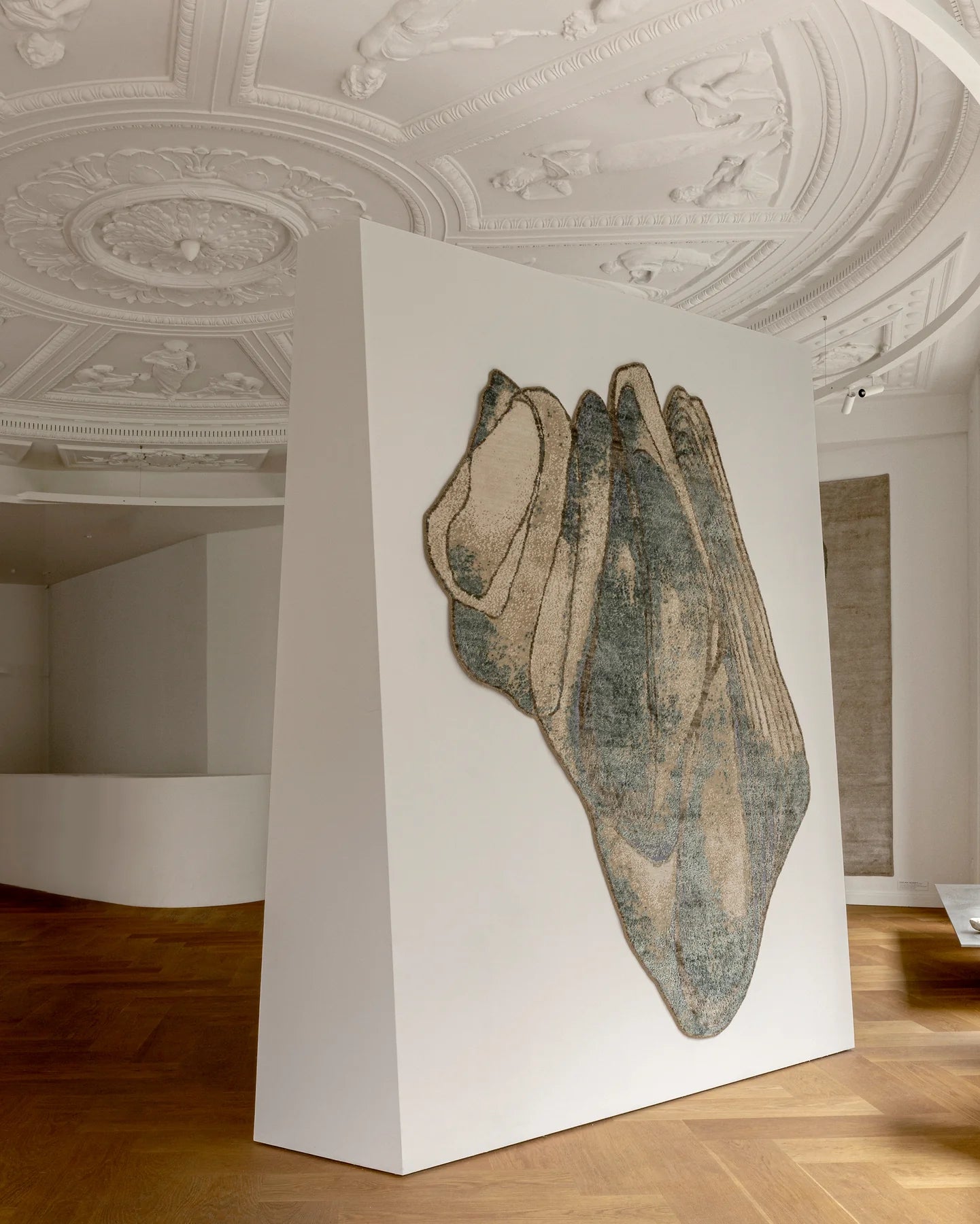 Vloerkleed SEA REVERIE blauw met beige