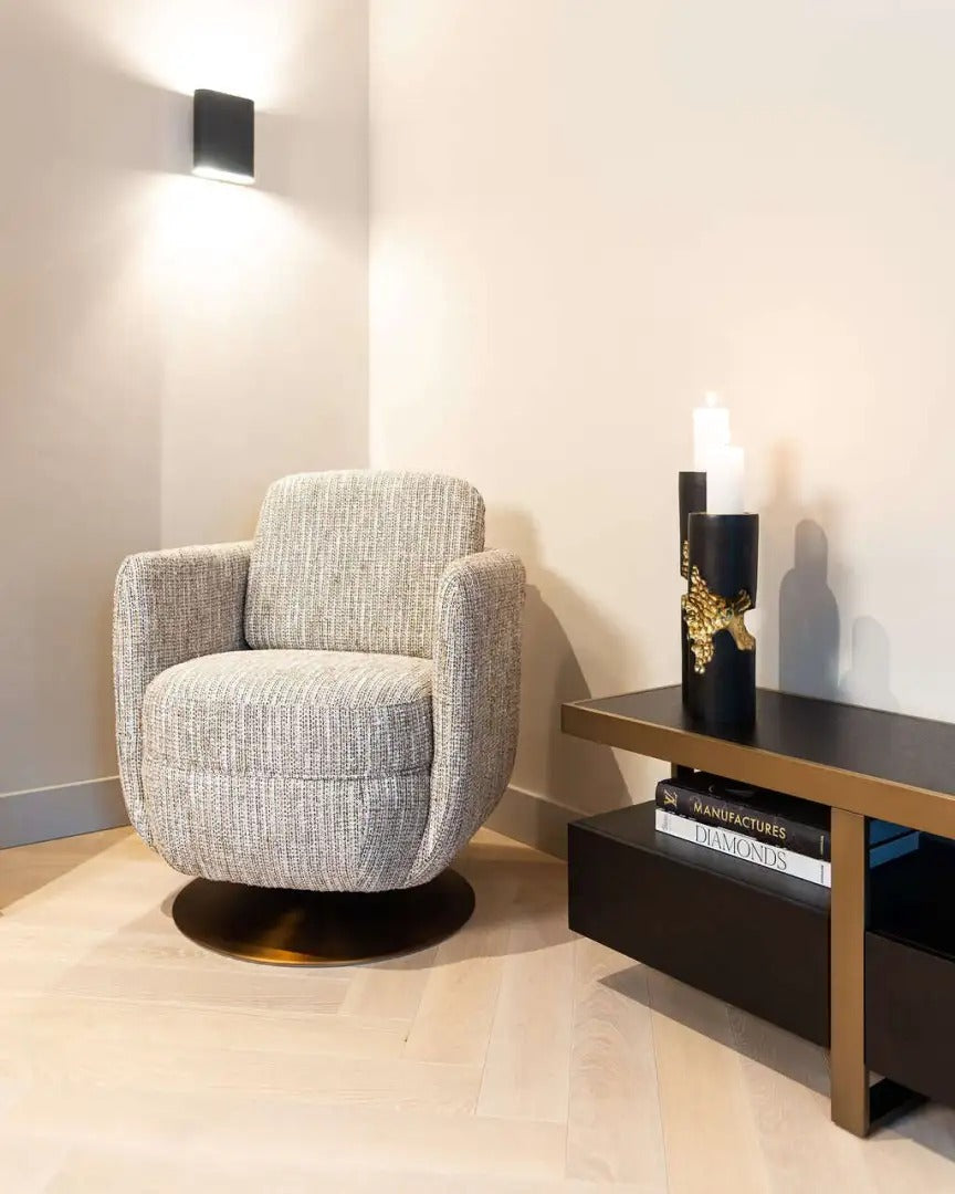 RTV-Schränke DIDDLEY schwarz mit messingfarbener Veredelung