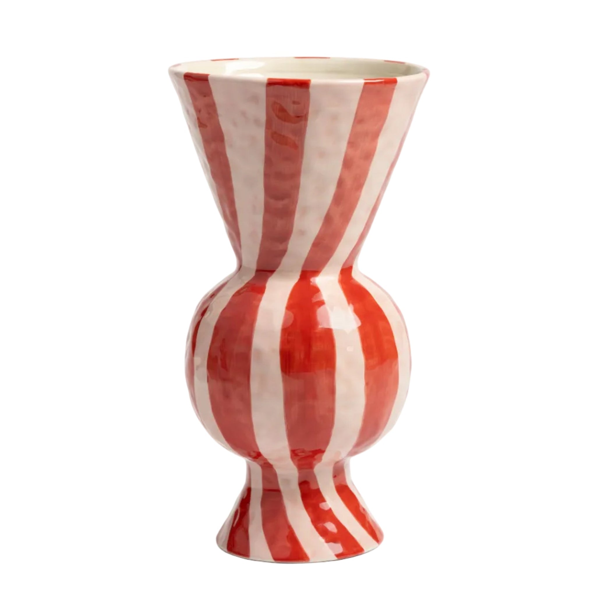Rautenförmiger Wazon rot mit Weiß