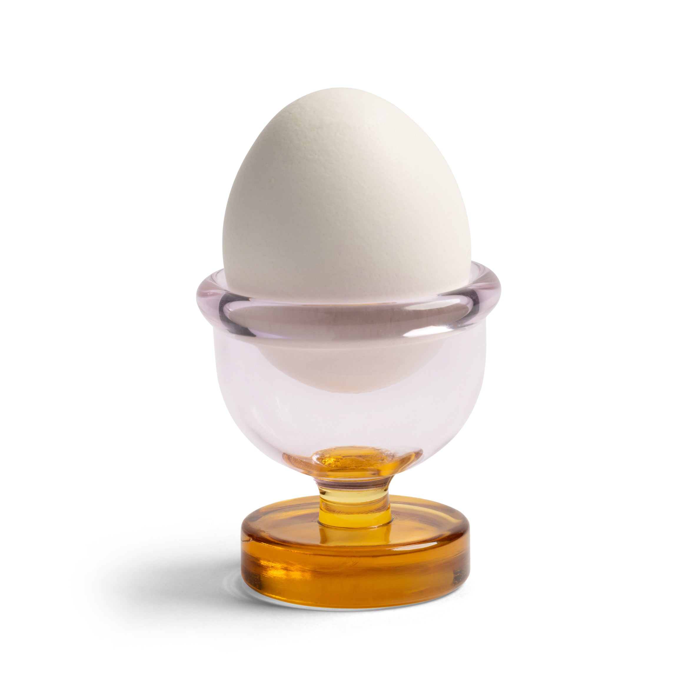 Eierdopjes CANTINE roze met amberkleurig