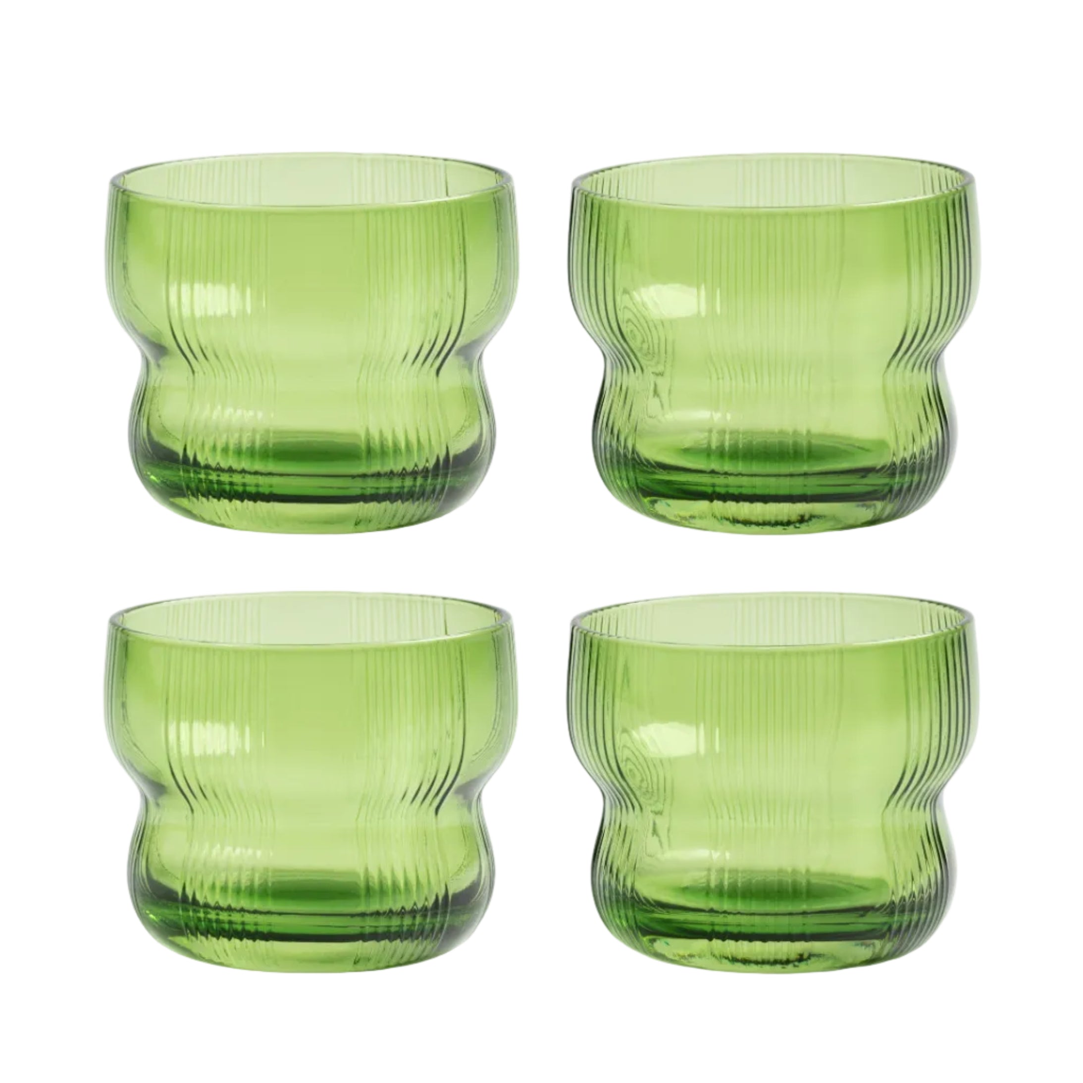 CIRCUS green glass tumbler set
