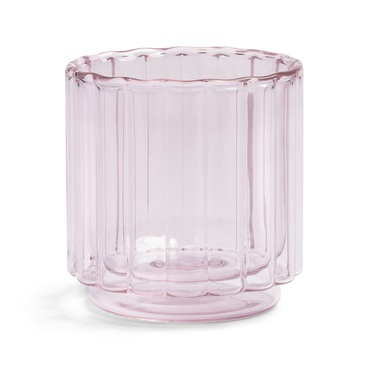 Transparante roze TUBE glazen set