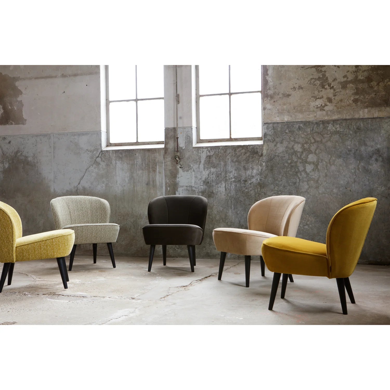 Velvet fauteuil SARA bordeaux