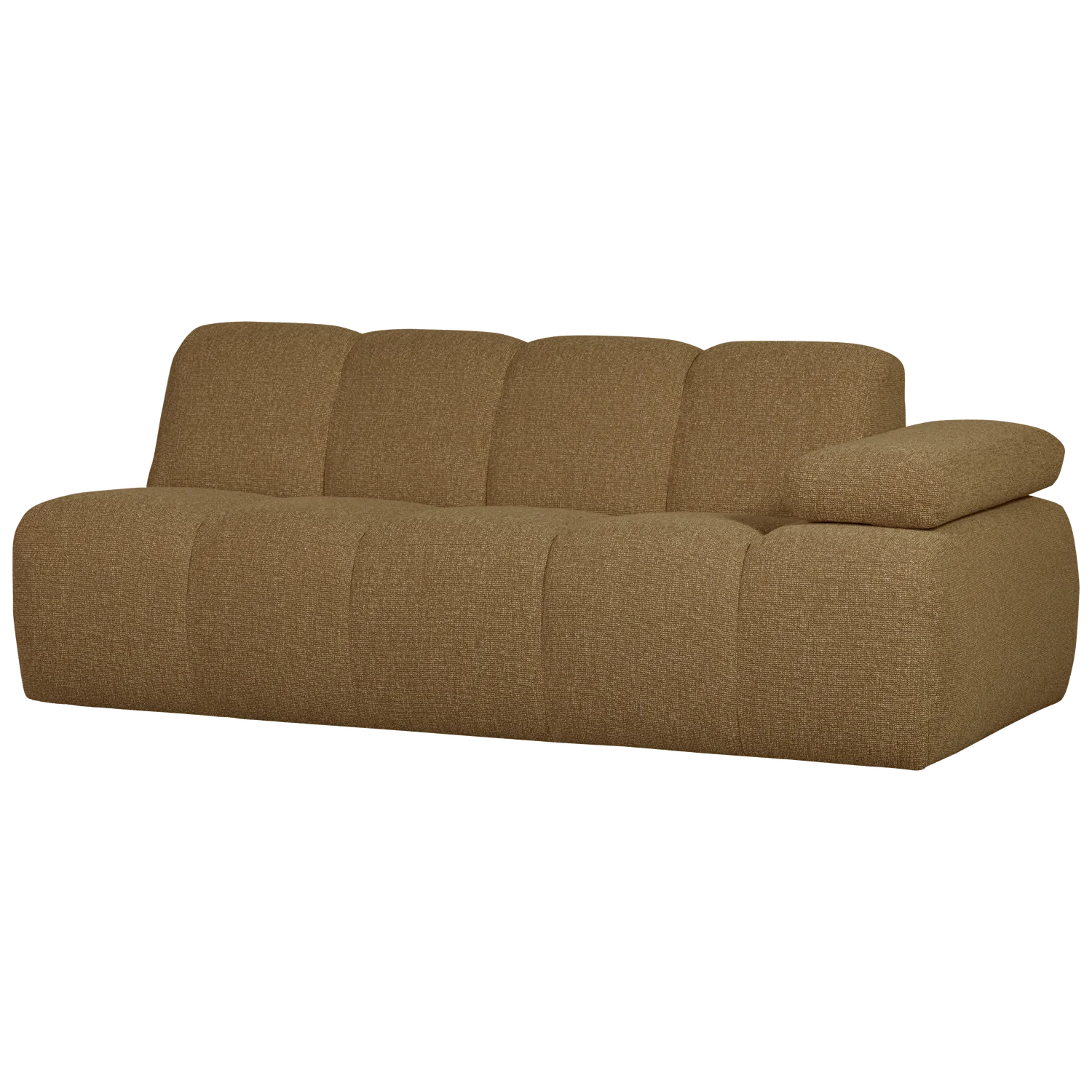 Modulares Sofa MOJO - 2-sitziges Element rechtsseitig in dunklem Honig-Bouclé