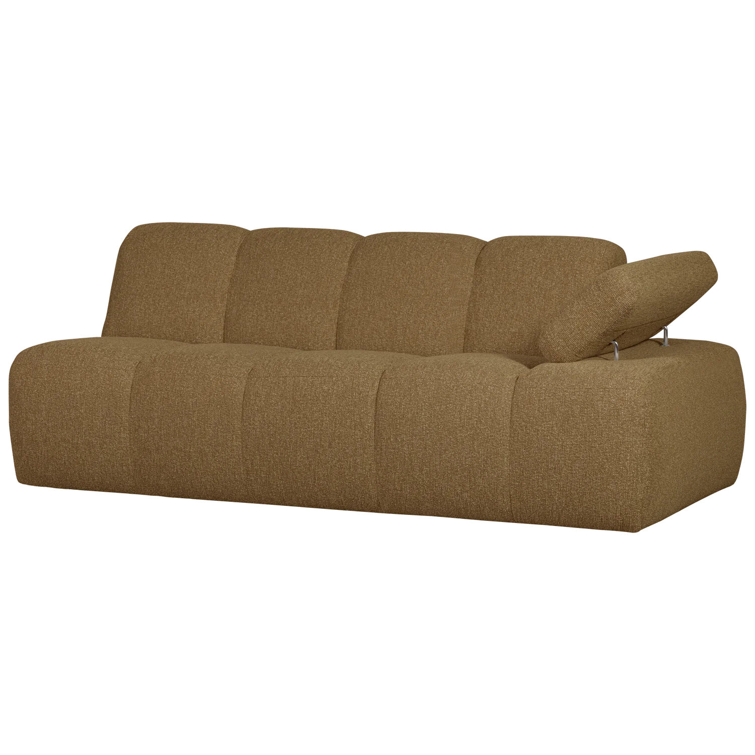 Modulares Sofa MOJO - 2-sitziges Element rechtsseitig in dunklem Honig-Bouclé