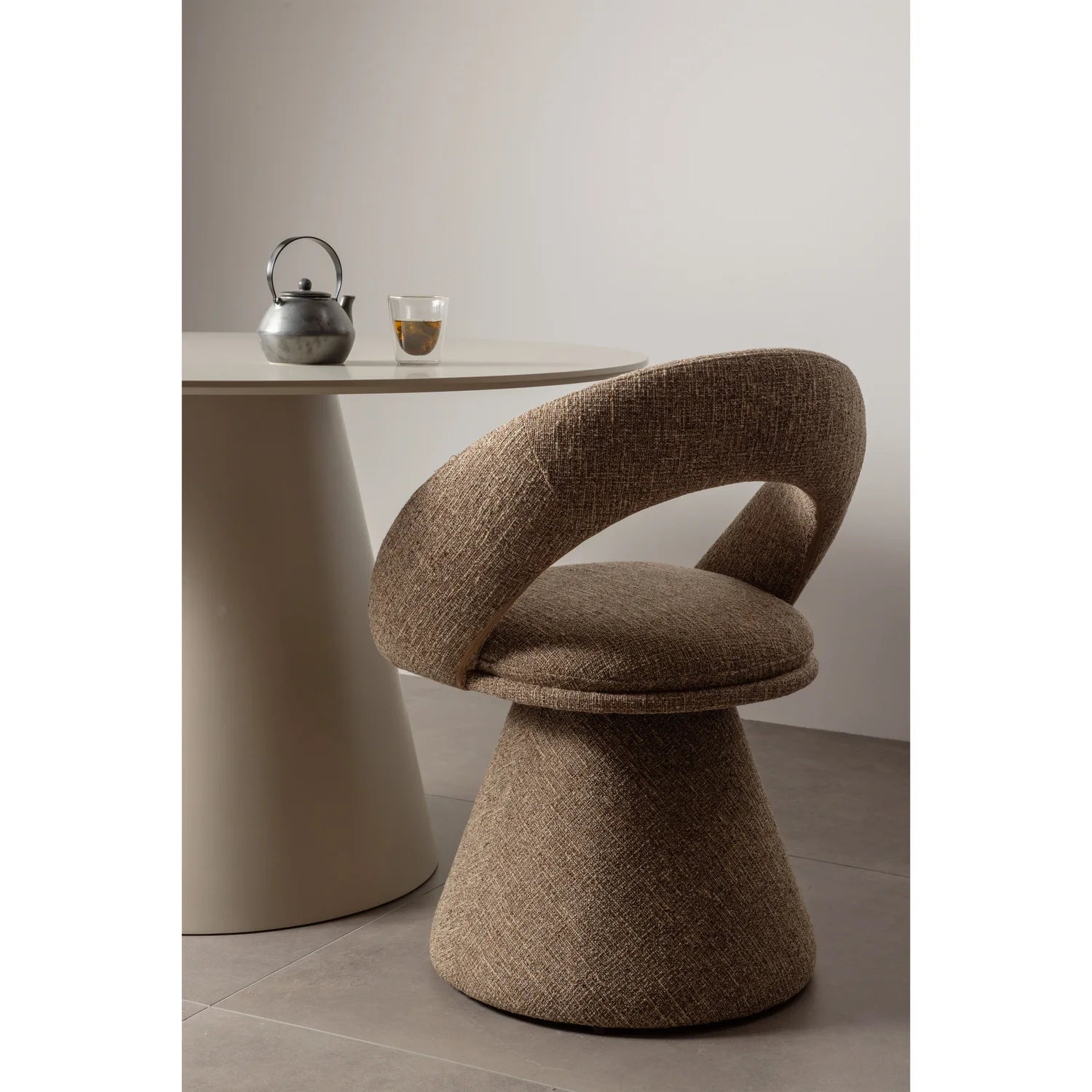 WINTER swivel chair brown mélange