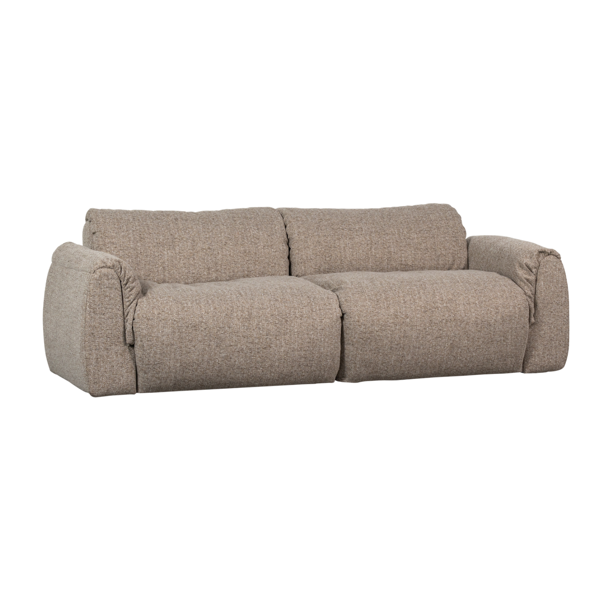 Sofa 2-osobowa BAGGY tkanina pleciona brązowy melanż – Woood