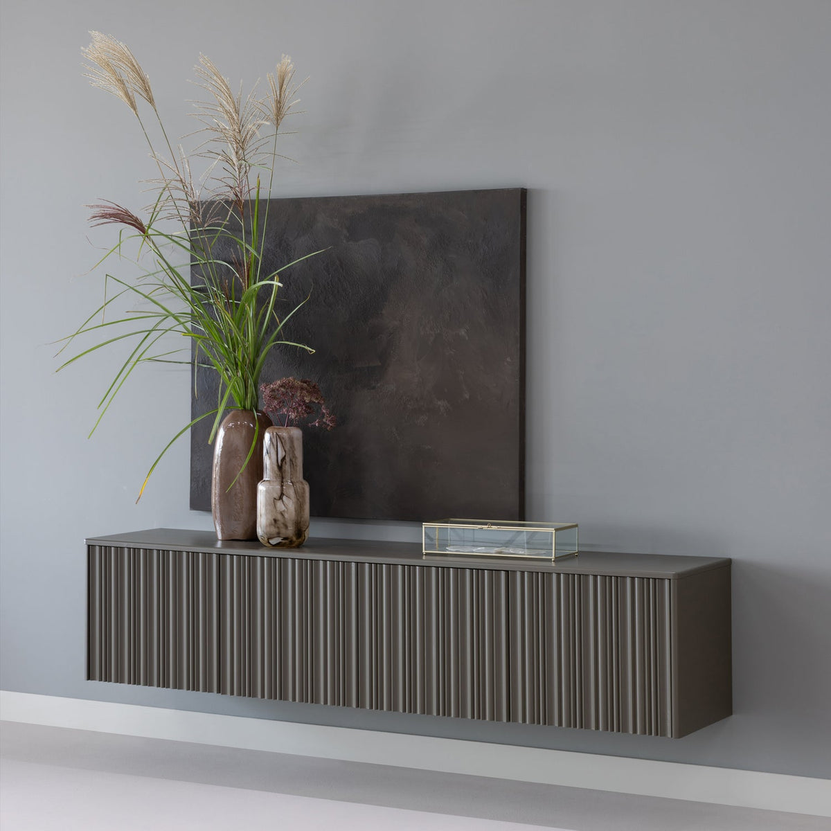 Szafka RTV NOVA 200 cm truflowy brąz – ujęcie 3