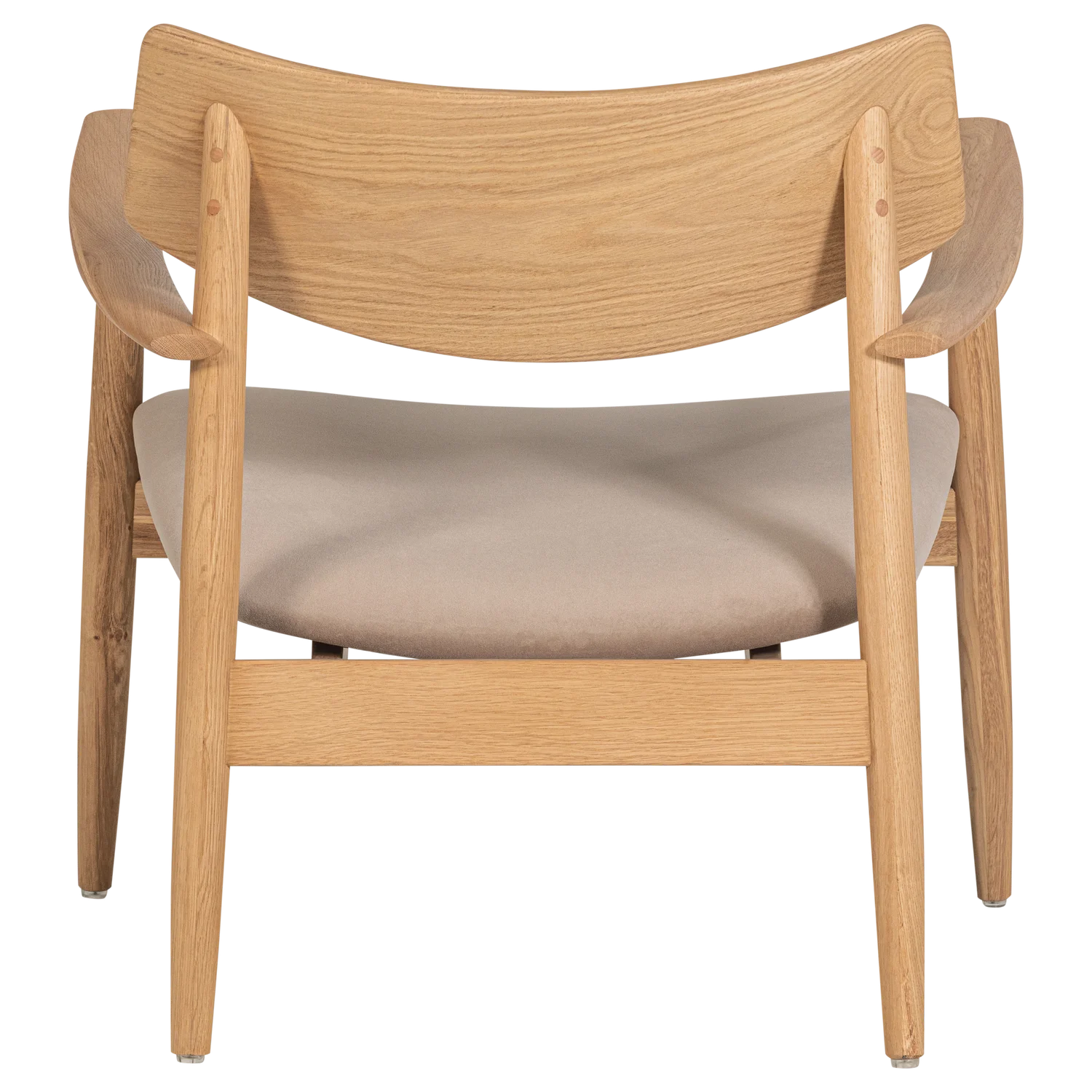 Fauteuil BASK beige zitvlak met eiken basis