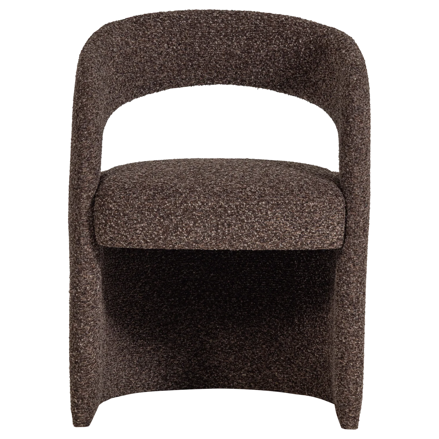 Stoel LANOR donkerbruin boucle