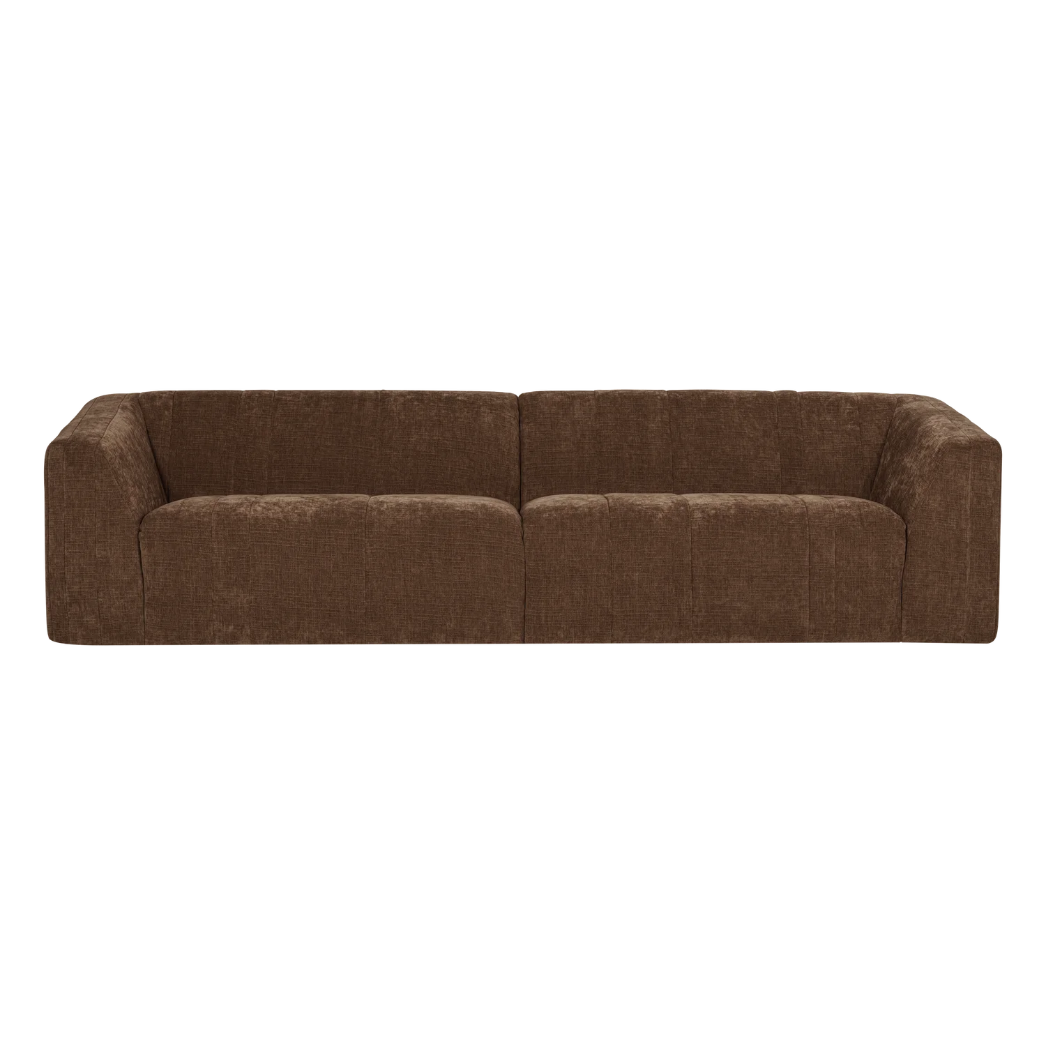 Sofa 4-persoons OMAIRE bruin chenille