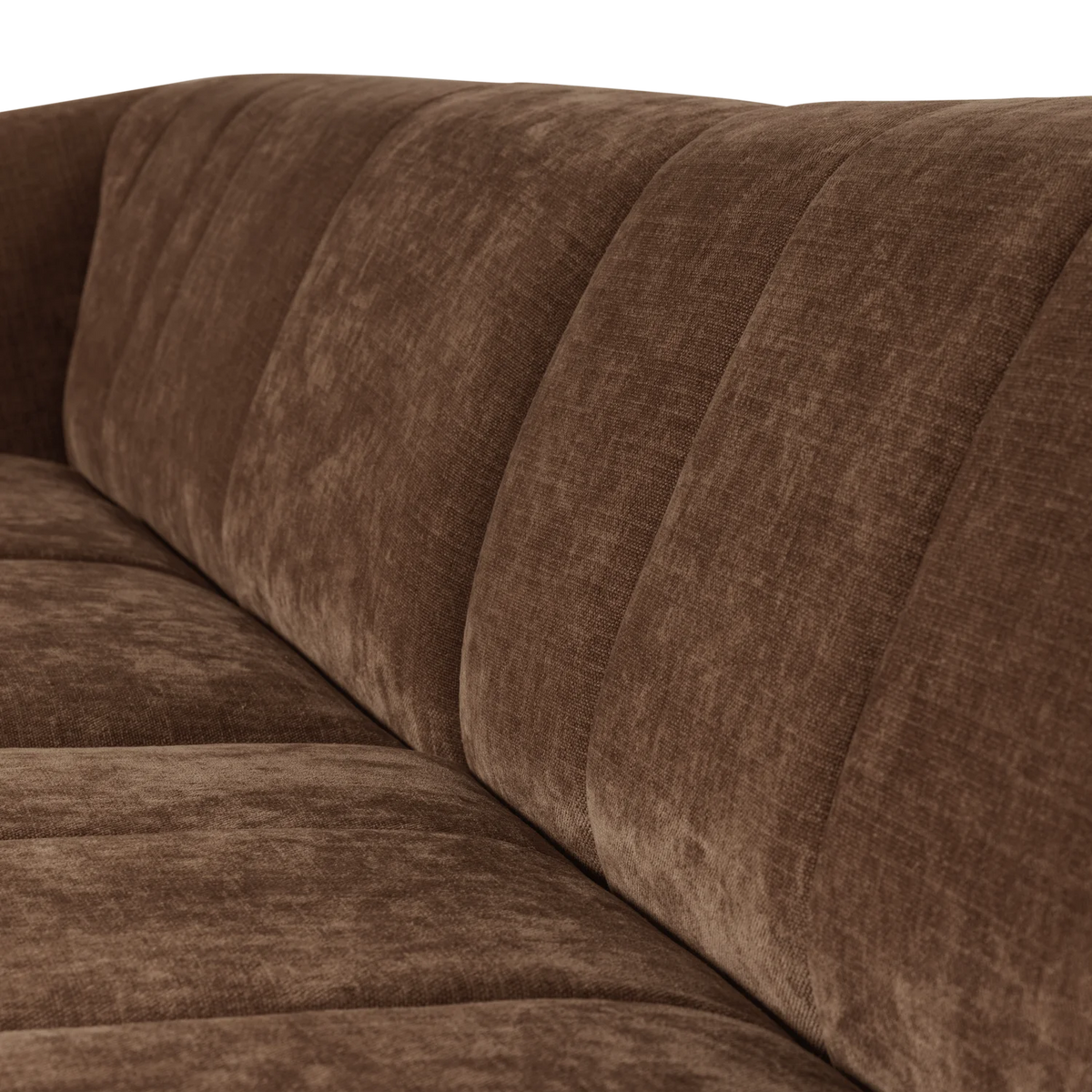 Sofa 4-persoons OMAIRE bruin chenille