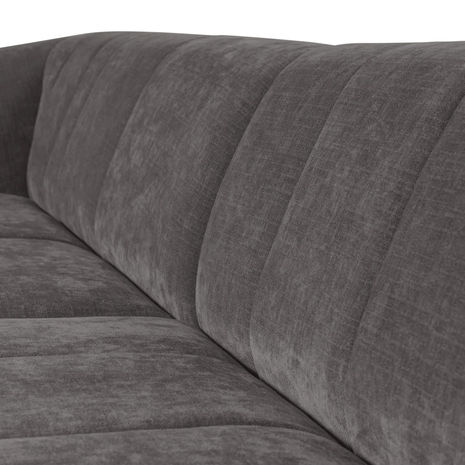 Sofa voor 4 personen OMAIRE grijs chenille