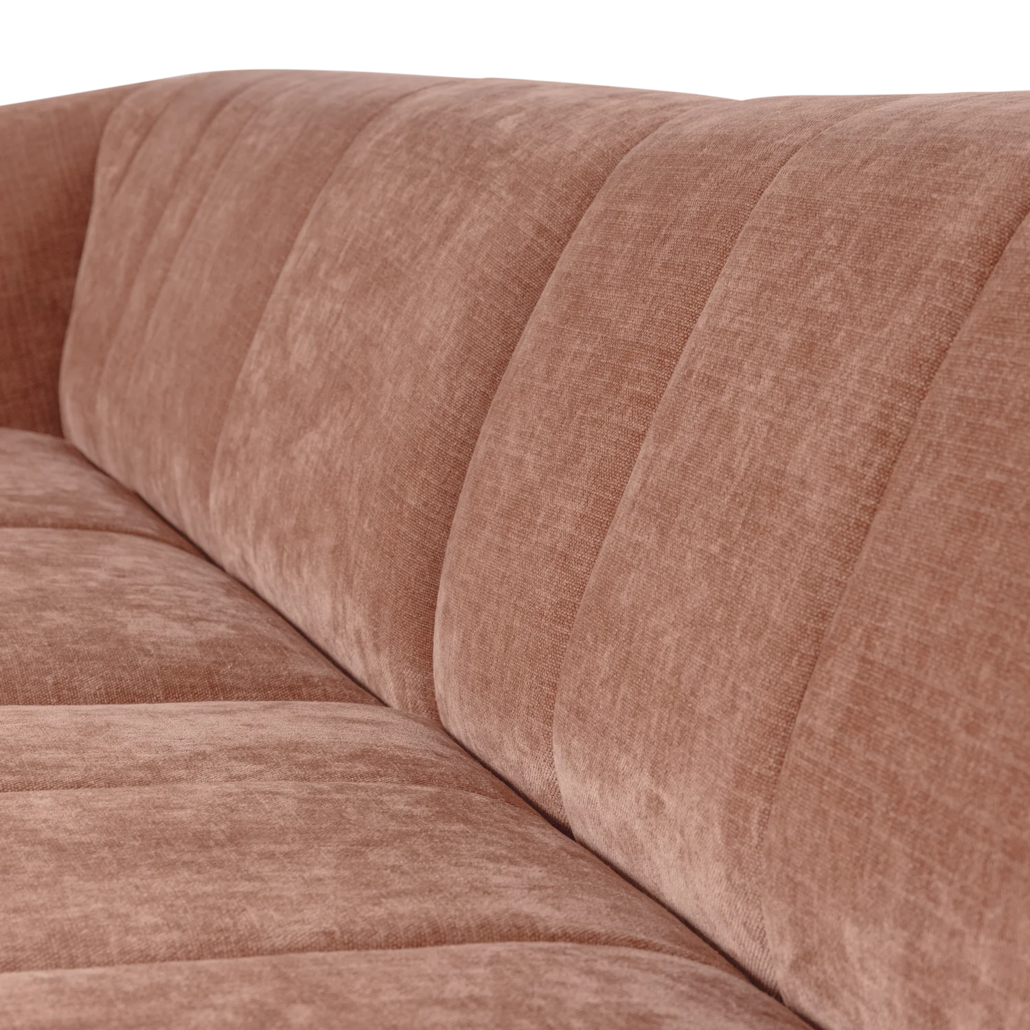 Sofa voor 4 personen OMAIRE roze chenille