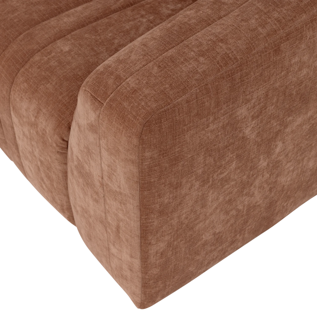 Sofa voor 4 personen OMAIRE roestbruin chenille