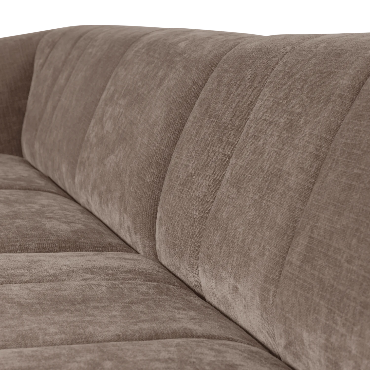 Sofa voor 4 personen OMAIRE taupe chenille