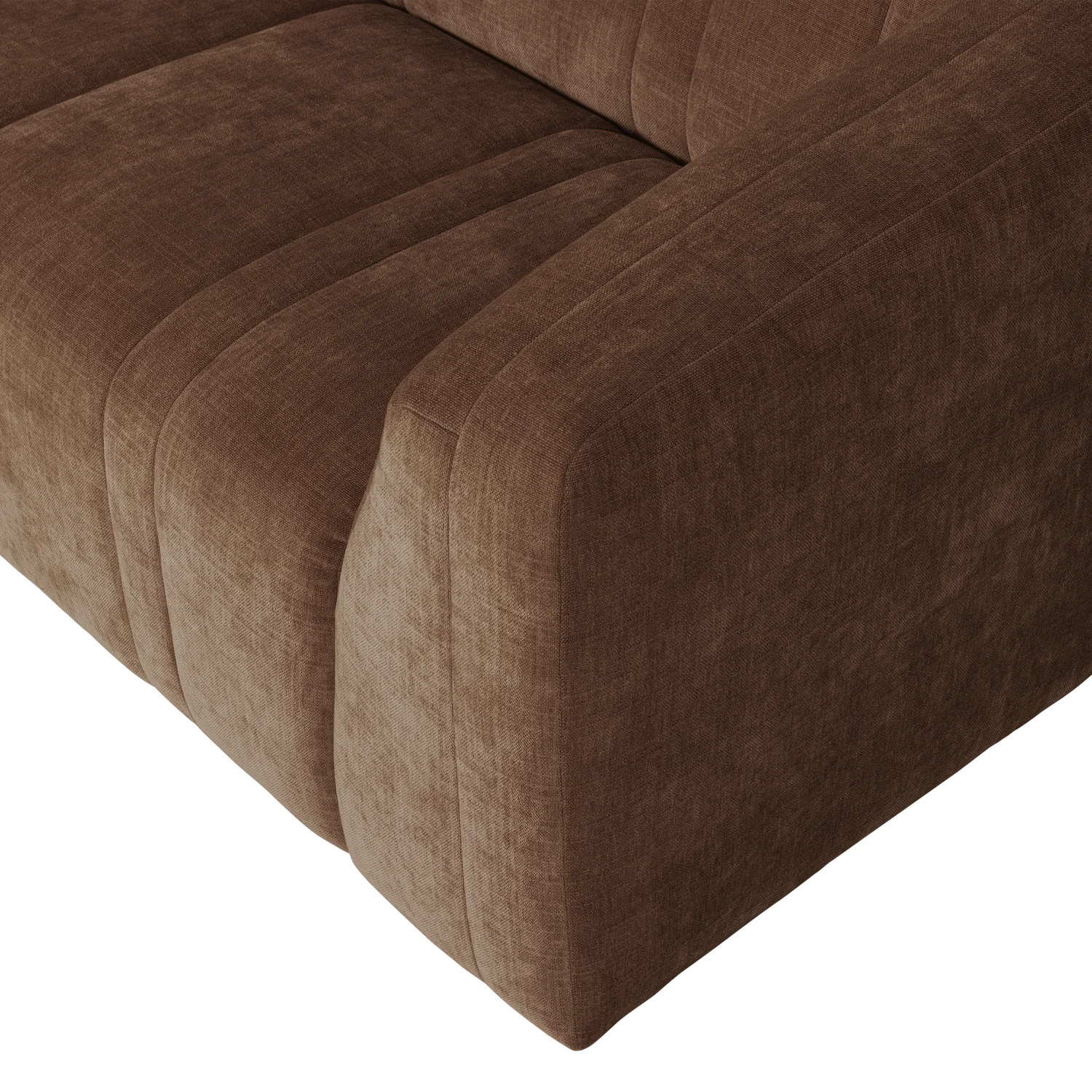 Sofa 2-zits OMAIRE bruin chenille