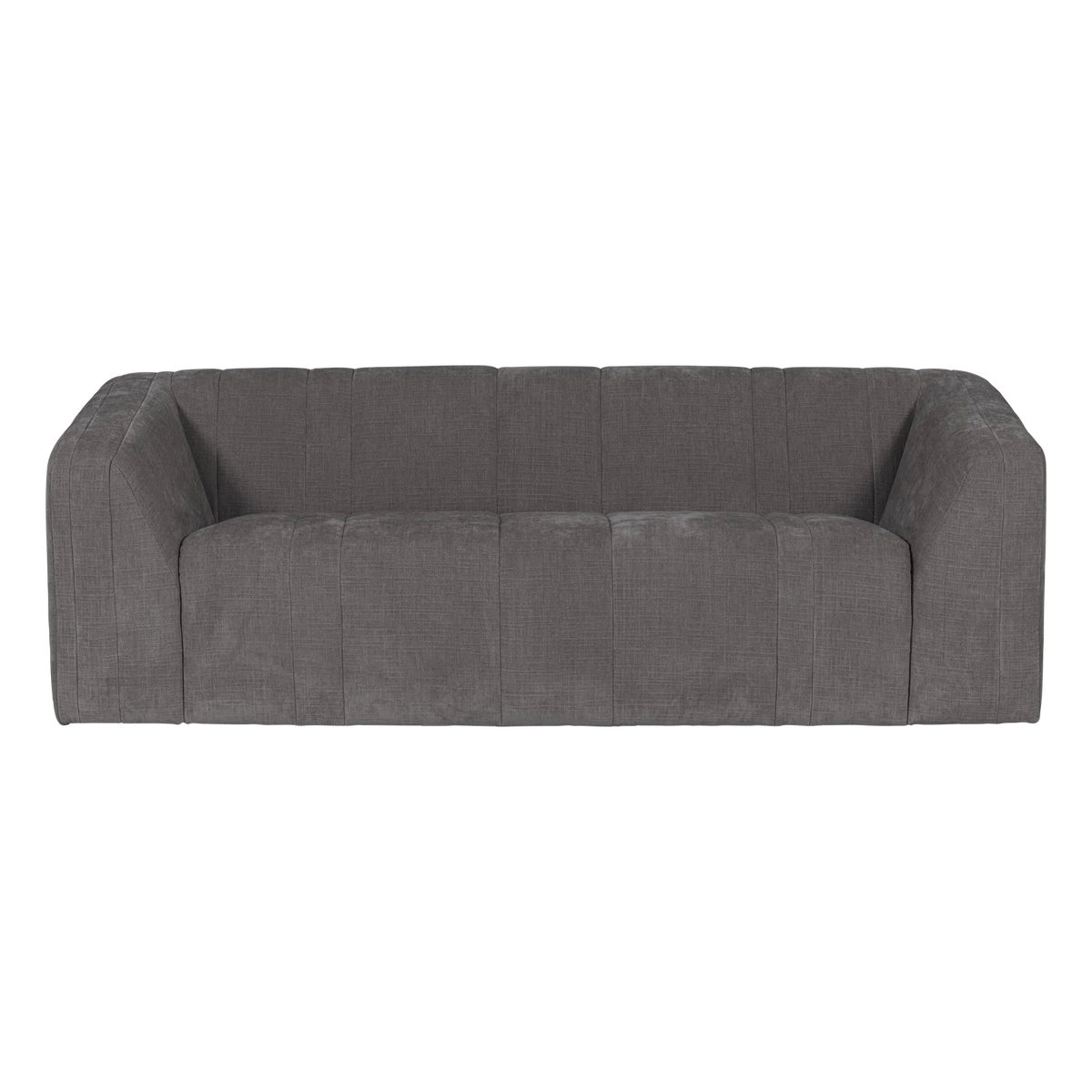 Sofa 2-zits OMAIRE grijs chenille