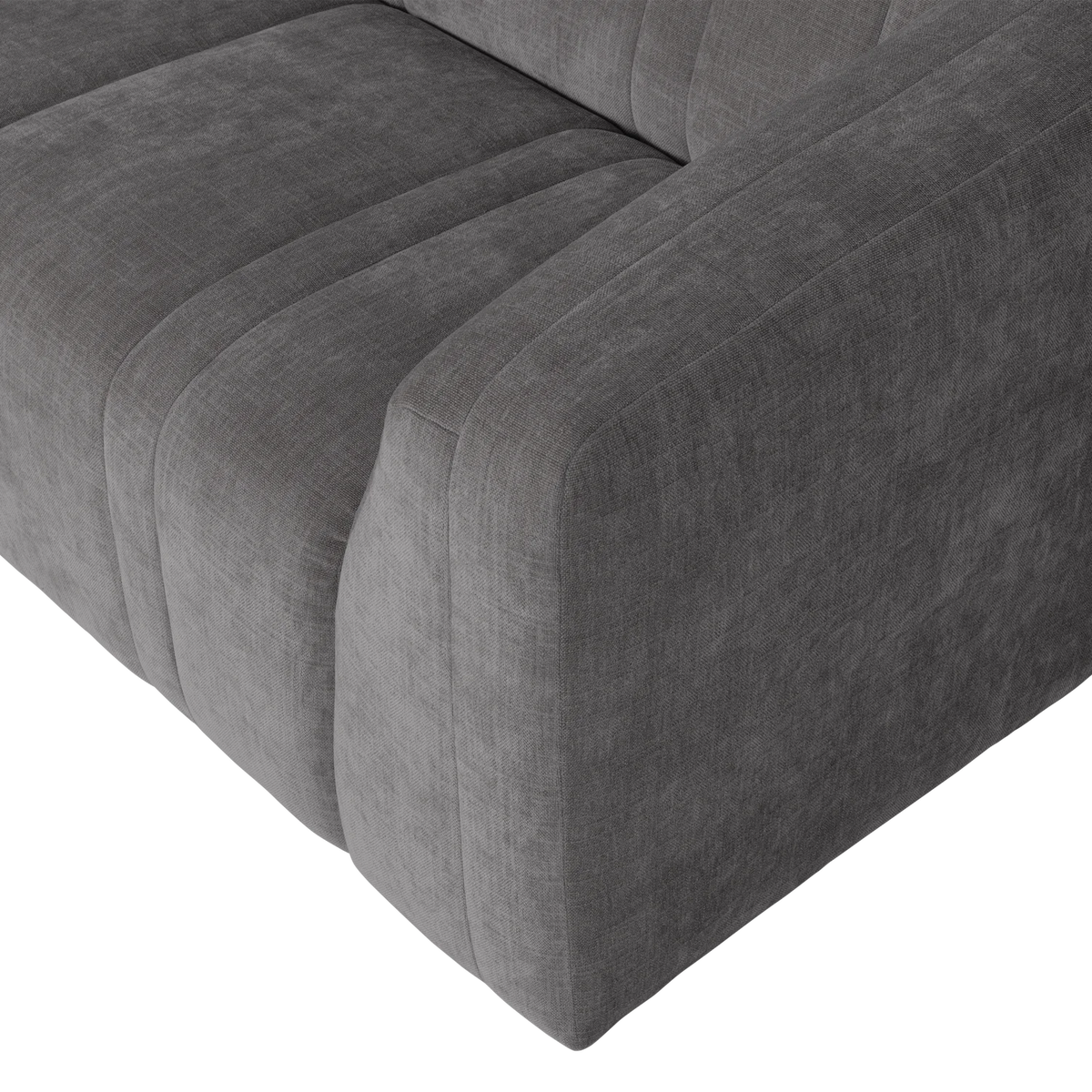 Sofa 2-zits OMAIRE grijs chenille