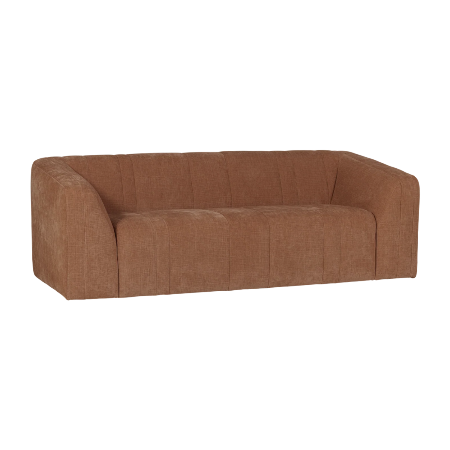 Sofa 2-zits OMAIRE roestbruin chenille