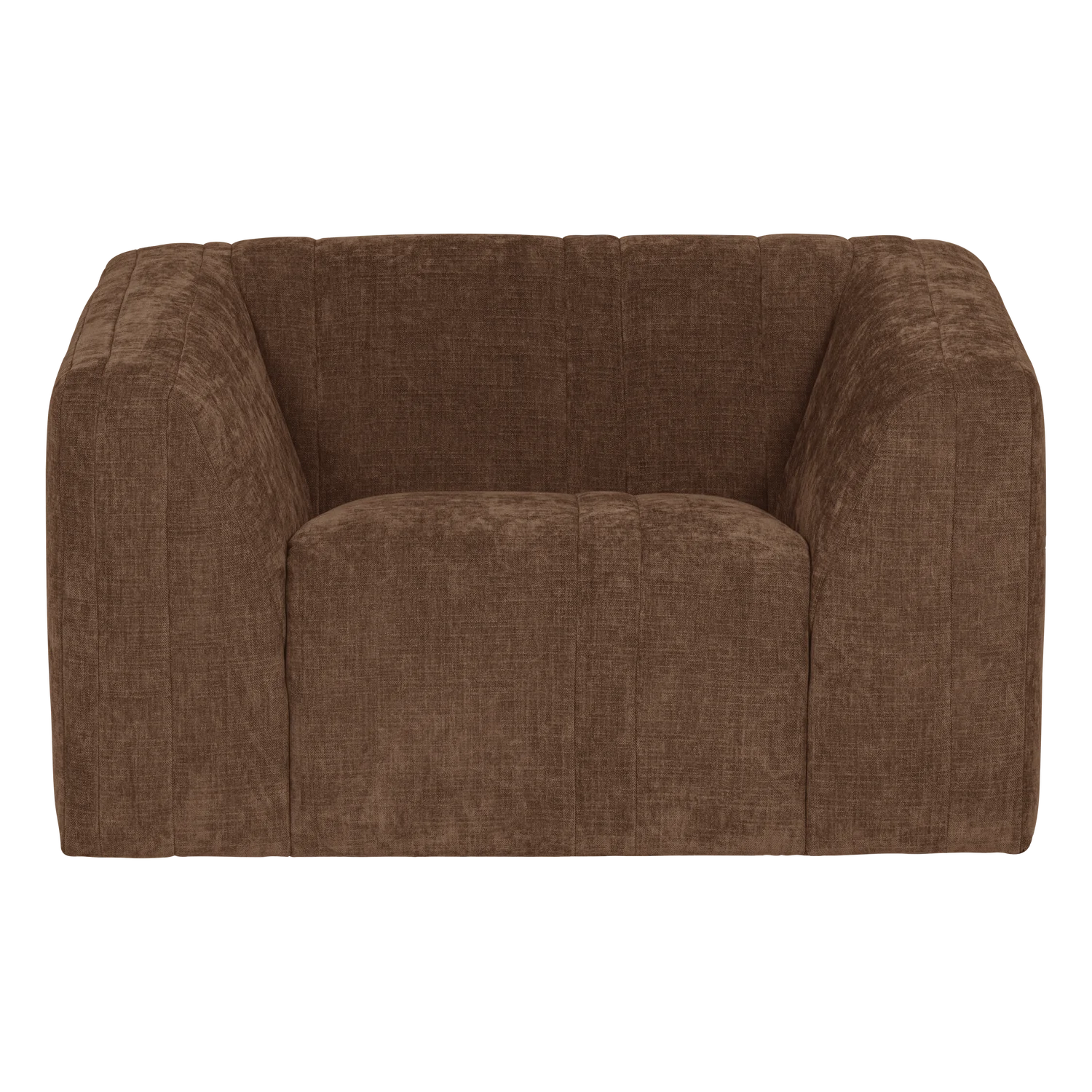 Fauteuil OMAIRE bruin chenille