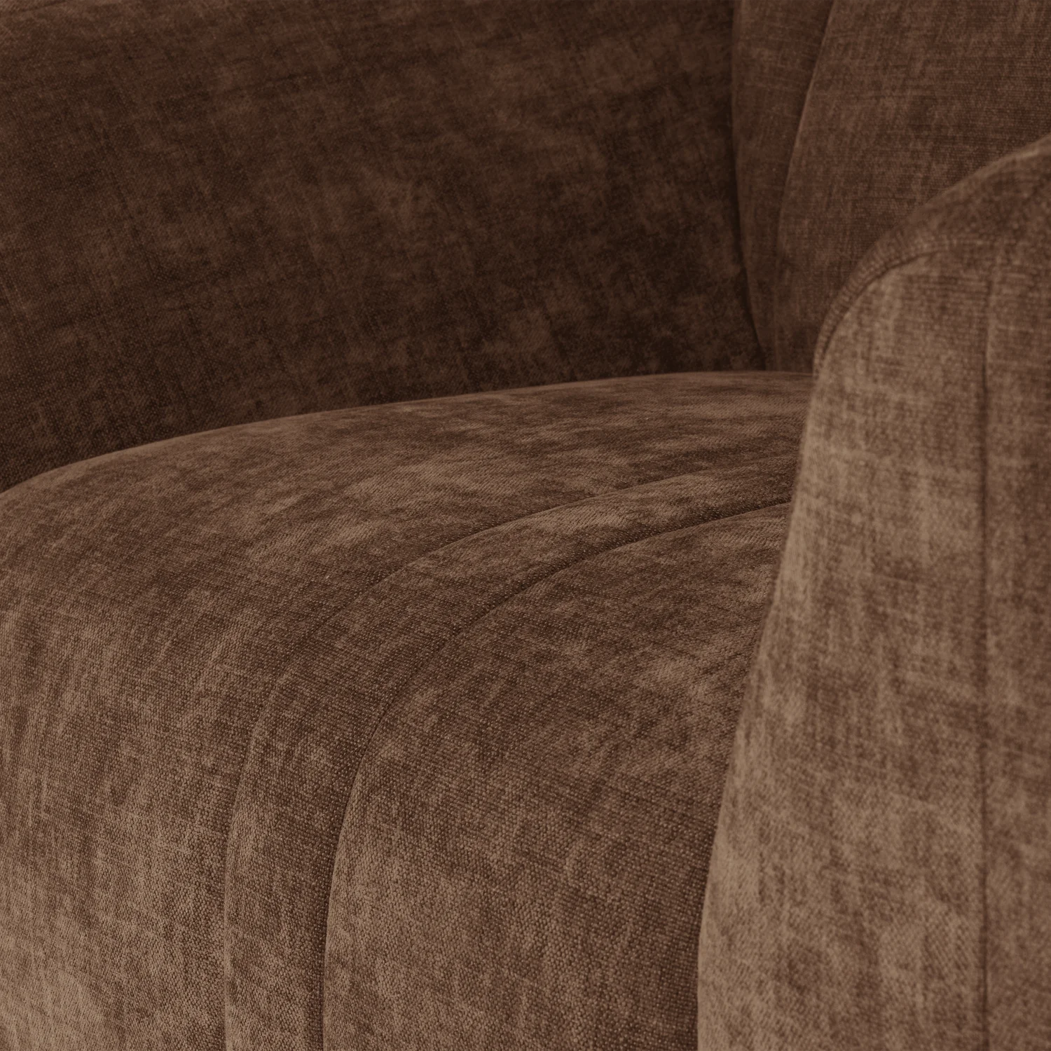 Fauteuil OMAIRE bruin chenille