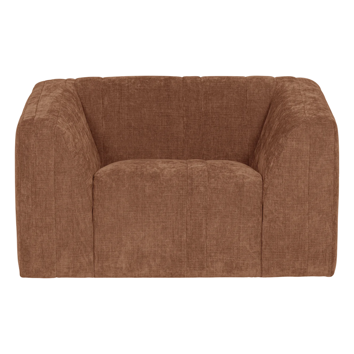 Fauteuil OMAIRE roestbruin chenille