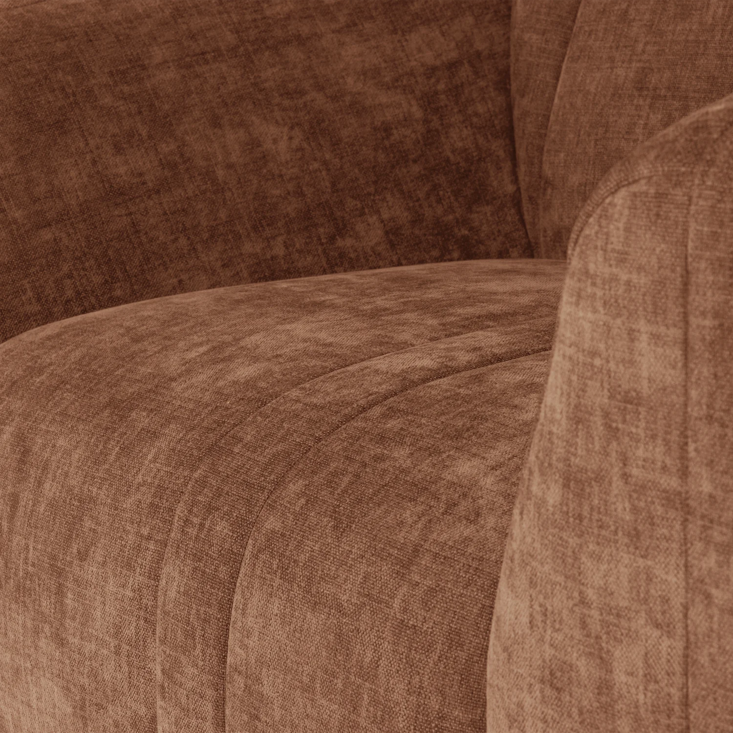 Fauteuil OMAIRE roestbruin chenille