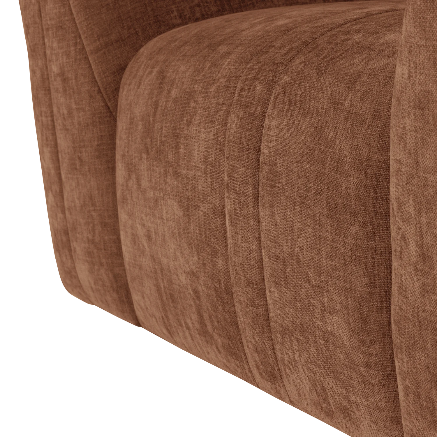 Fauteuil OMAIRE roestbruin chenille
