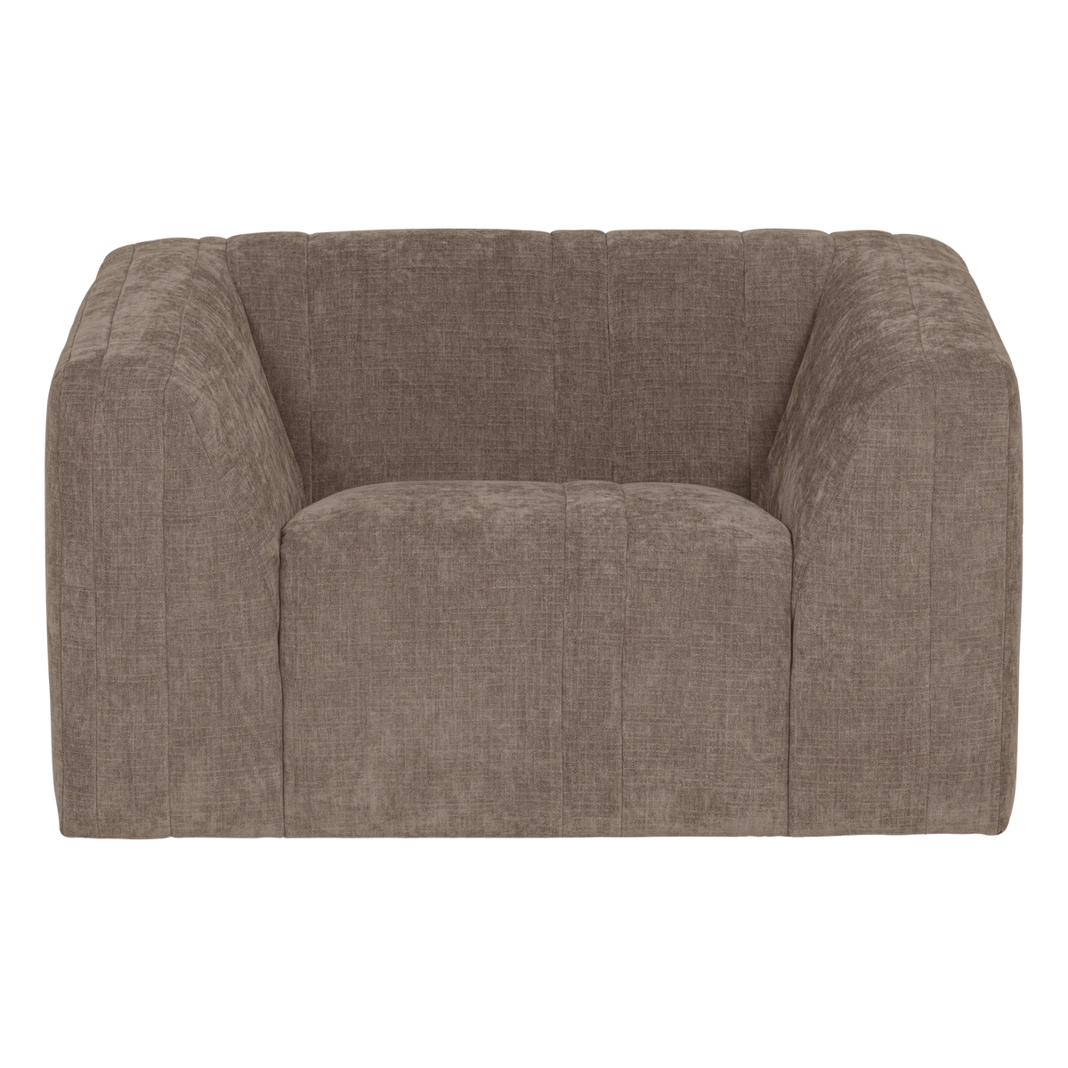 Omaire fauteuil taupe chenille