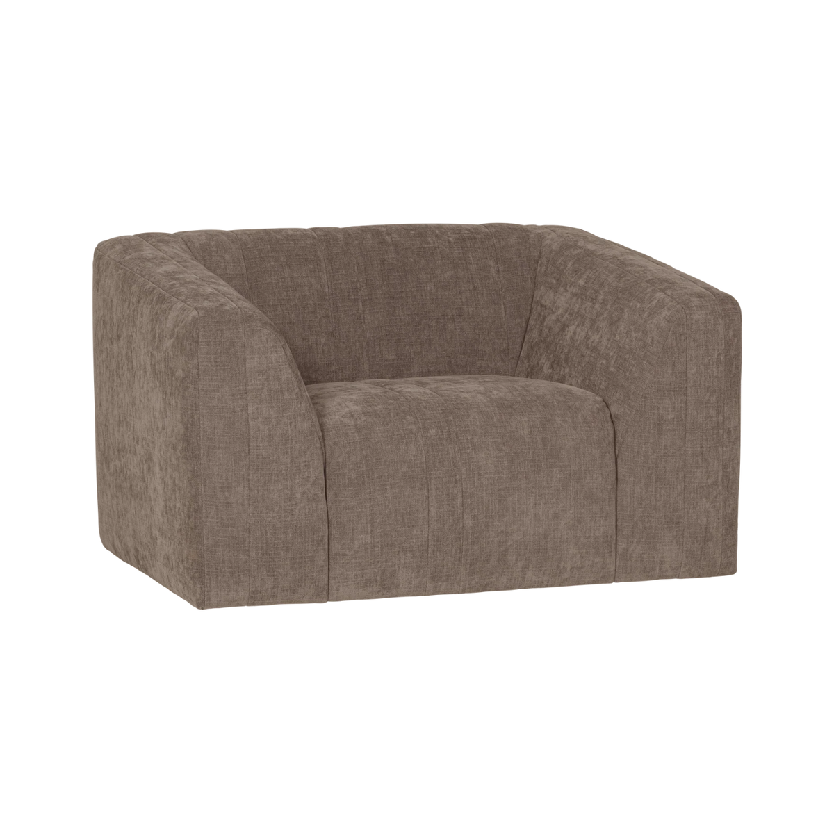 Omaire fauteuil taupe chenille