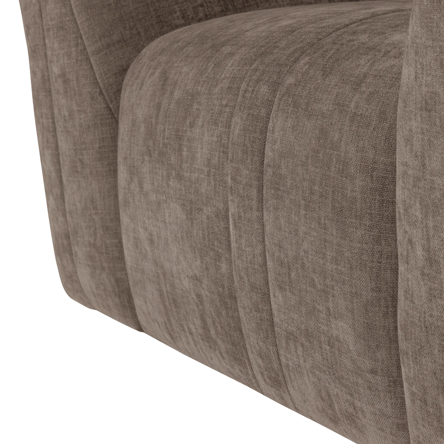 Omaire fauteuil taupe chenille