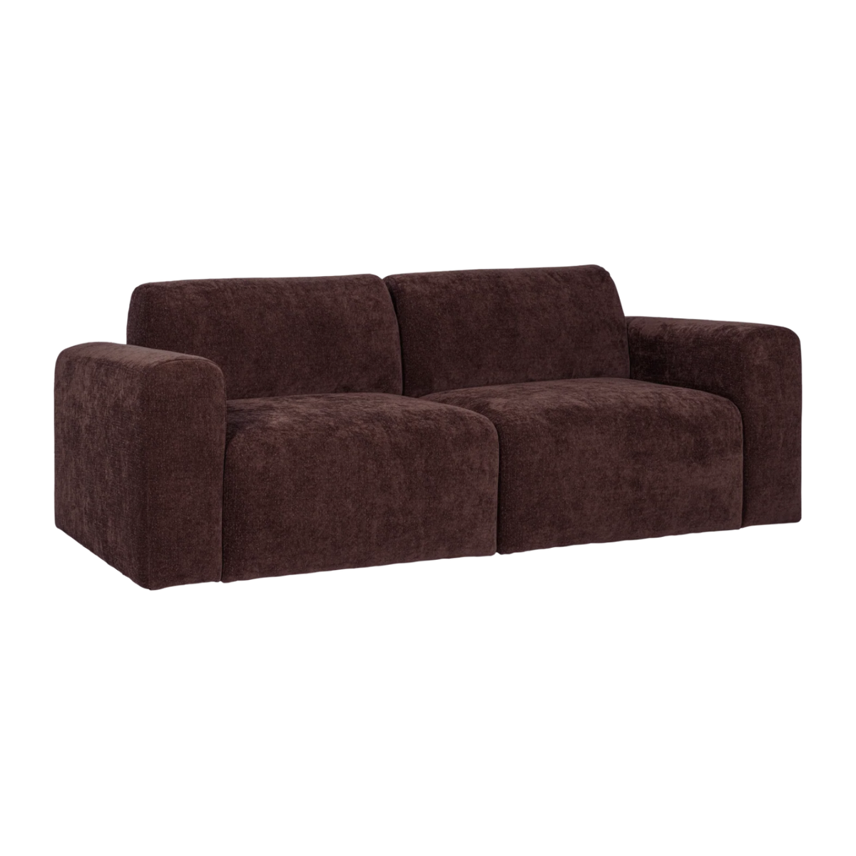 Sofa 2-zits UMINA donker bordeaux chenille