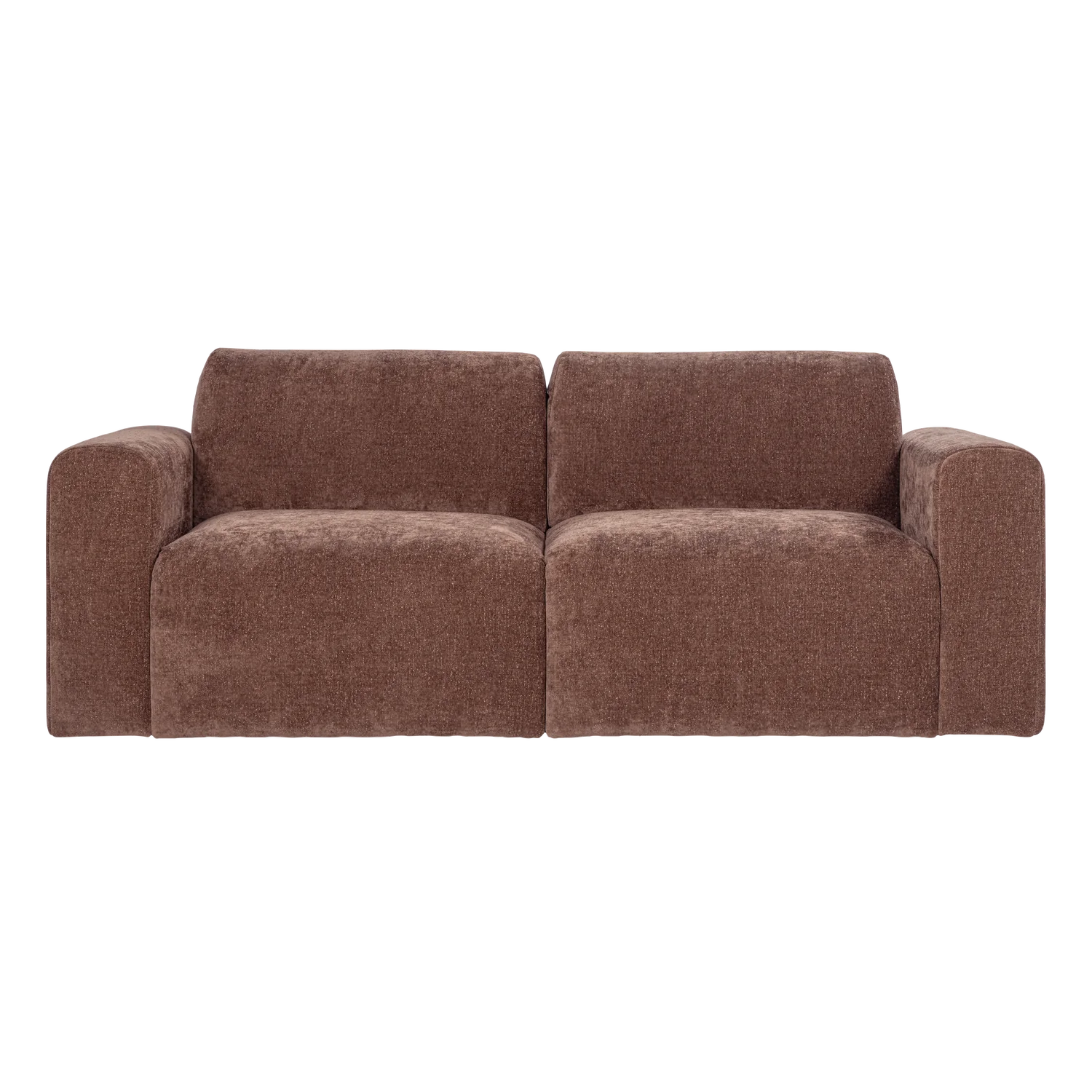 Sofa 2-zits UMINA roze-bruin chenille