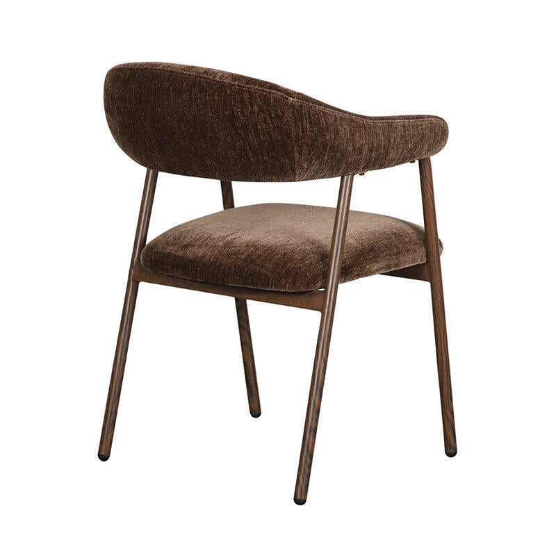 Stuhl SCANDI braun mit dunklem Holzgestell