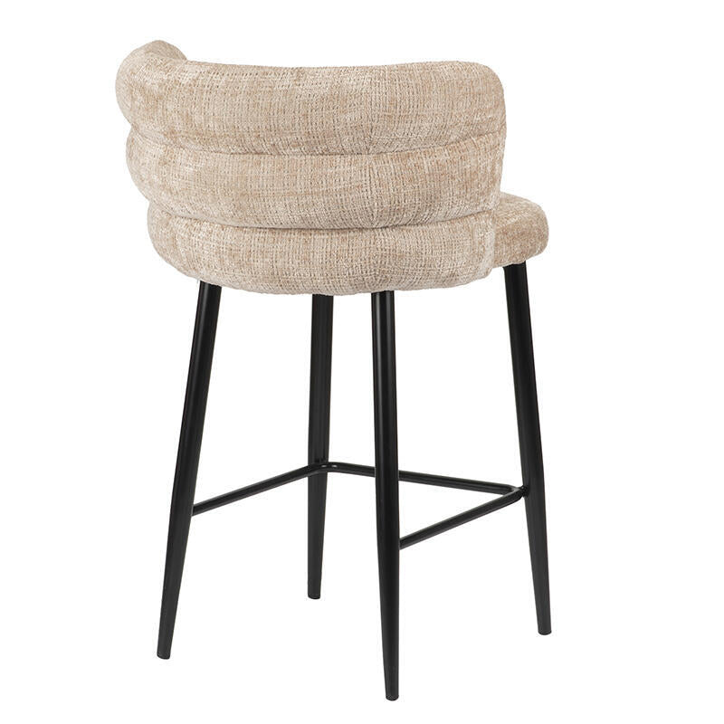 Hocker CLOUD crème beige met zwarte basis